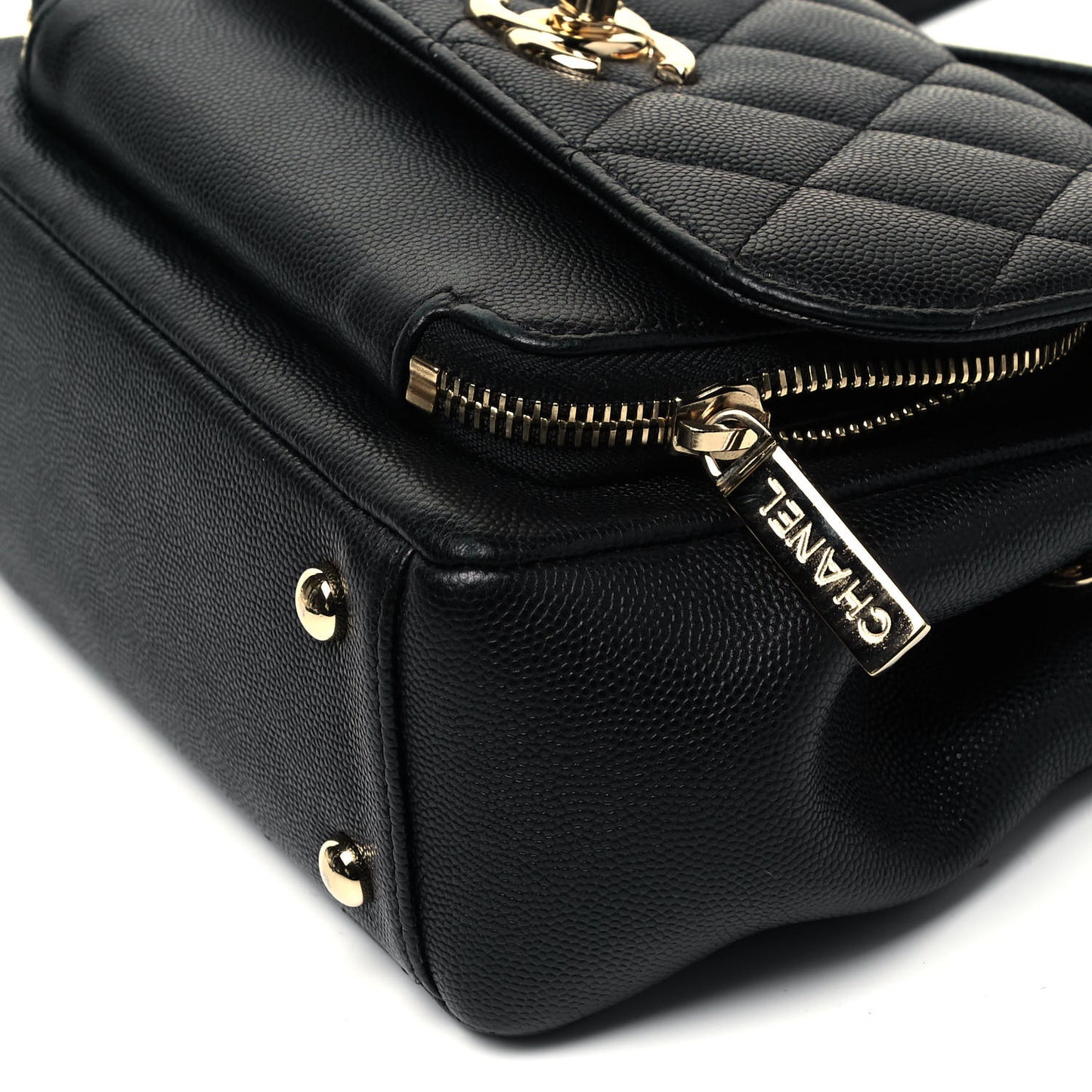 Caviar Quilted Small Business Affinity Flap Black