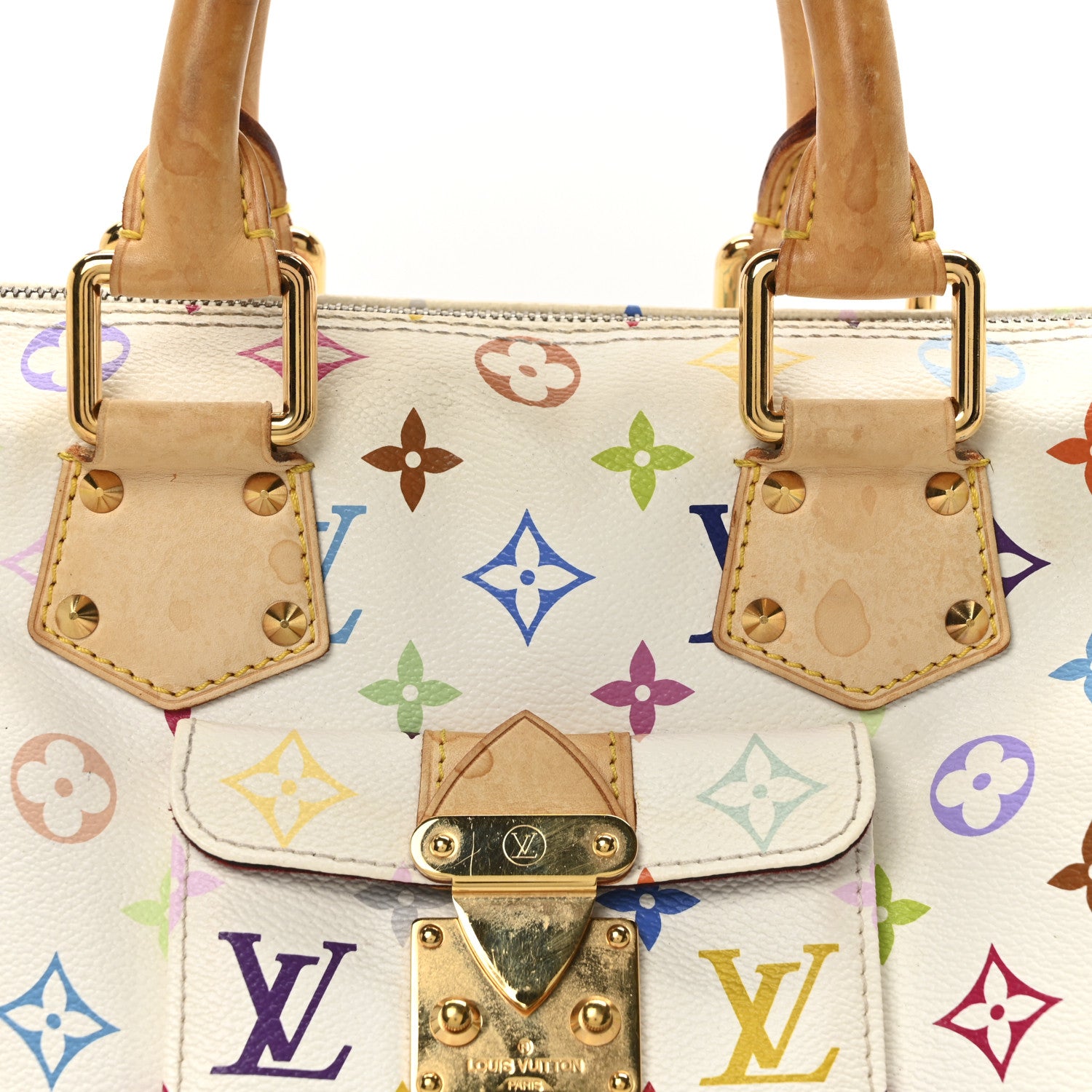 Louis Vuitton Monogram Multicolor Speedy 30 White 7 of 9