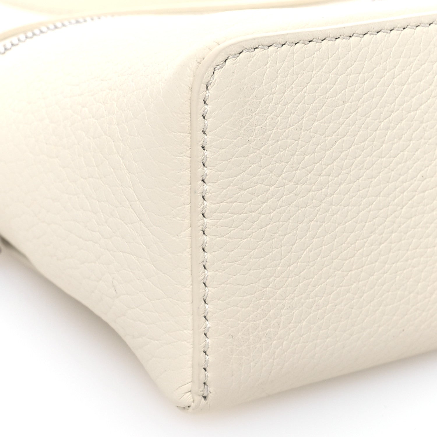 Loro Piana Grained Calfskin L19 Extra Pocket Pouch Whisper White 8 of 10