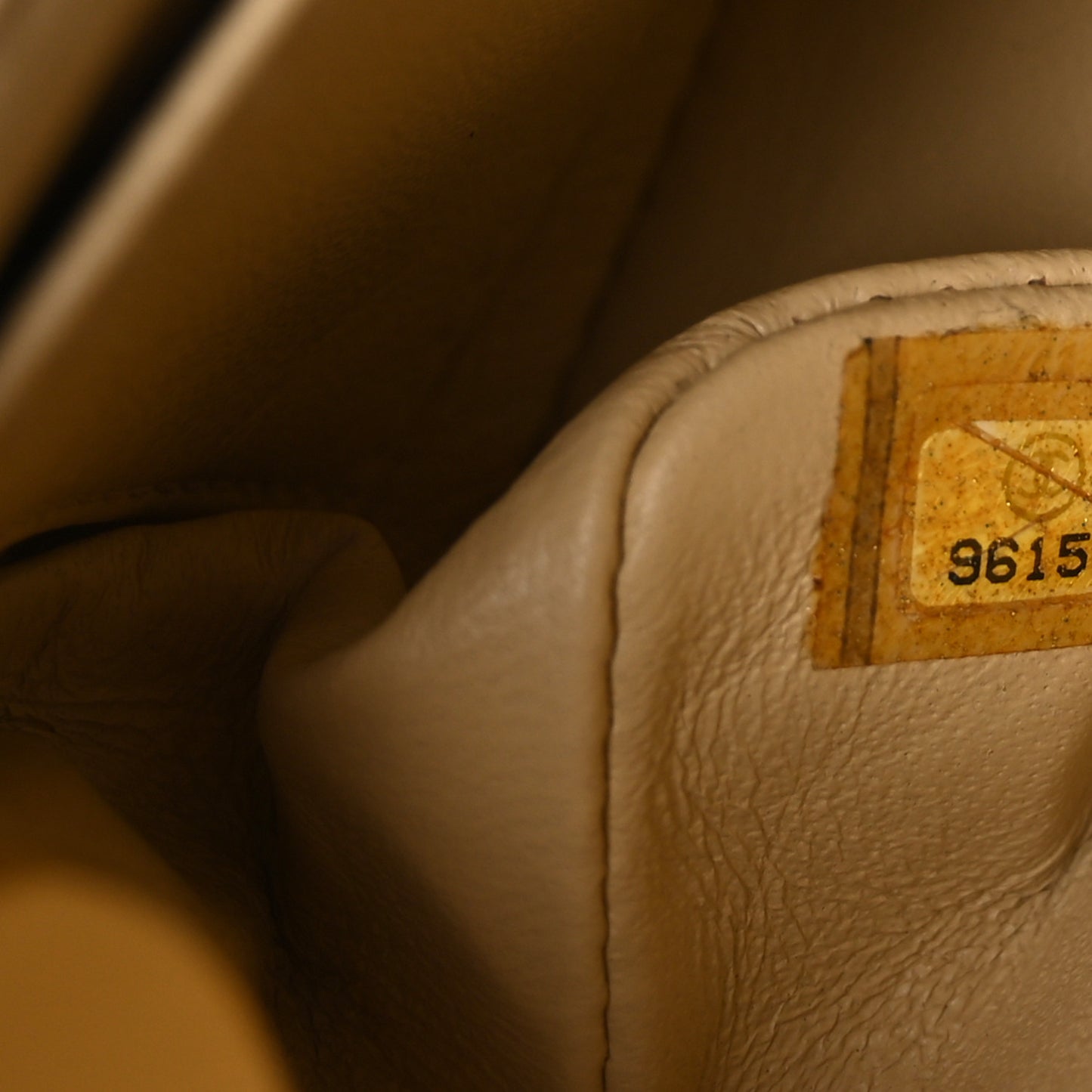 Lambskin Quilted Mini Square Flap Beige