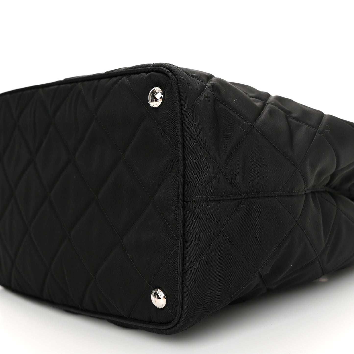 Nylon Tessuto Impuntu Quilted Tote Black