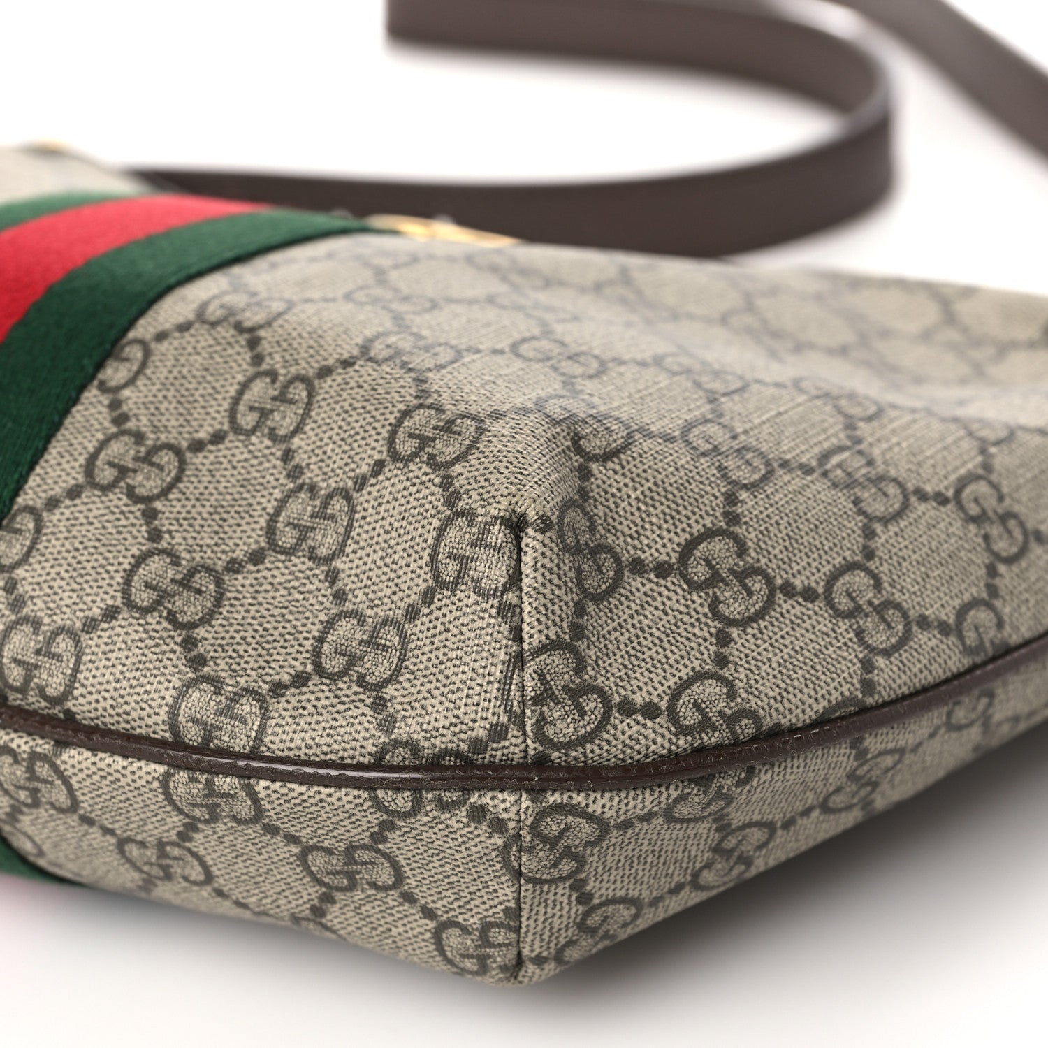Gucci GG Supreme Monogram Web Small Ophidia Half Moon Hobo Brown 10 of 14