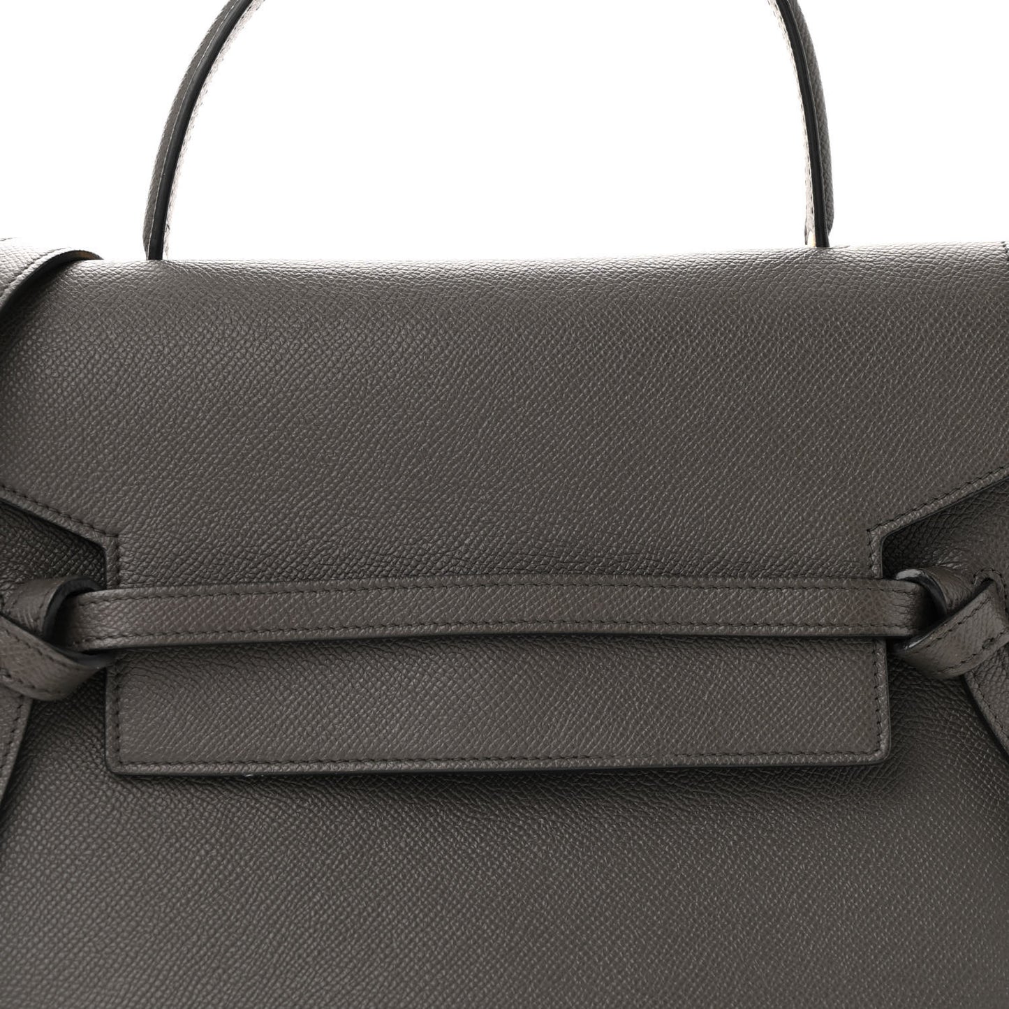 Grained Calfskin Mini Belt Bag Grey