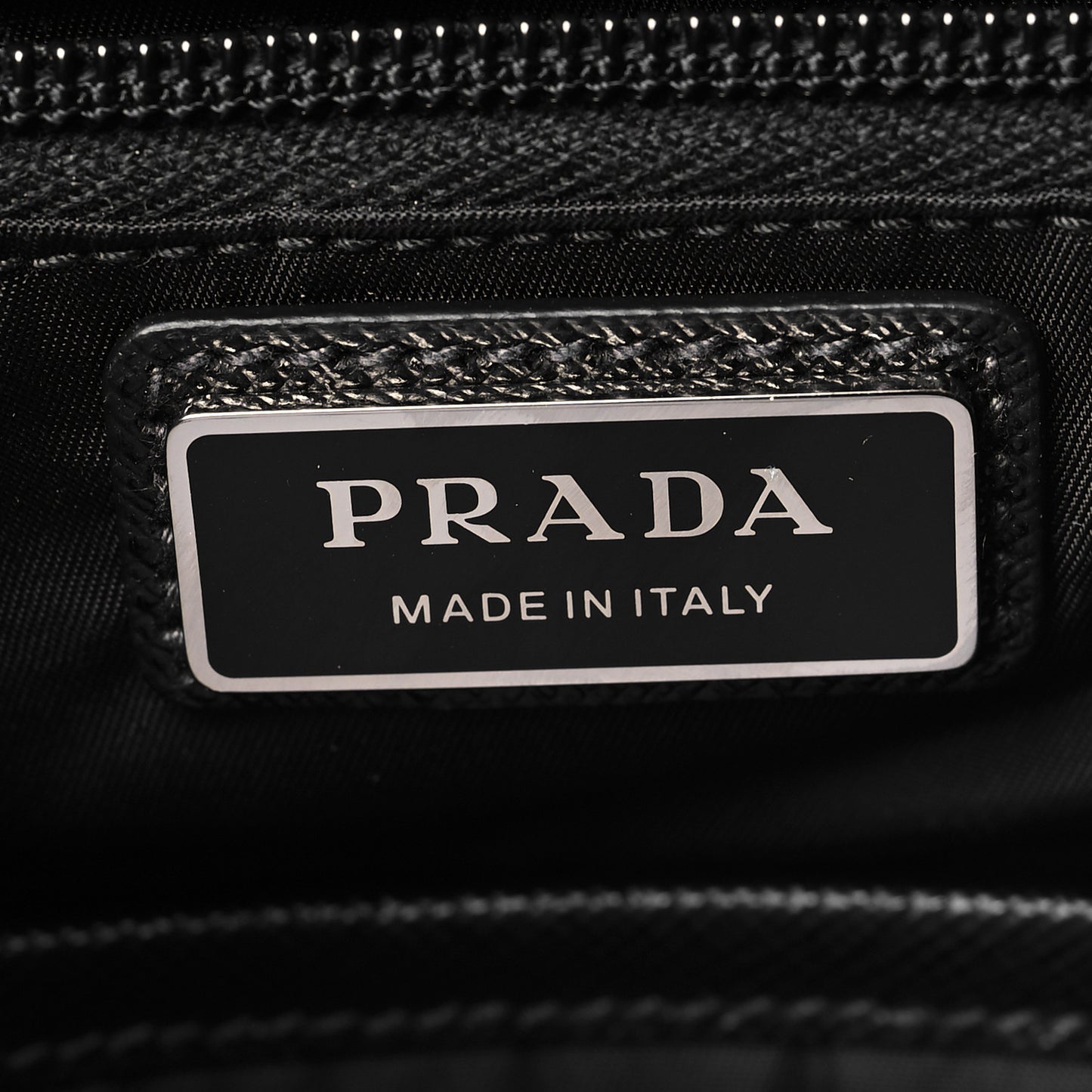 Re-Nylon Saffiano Logo Double Buckle Backpack Black