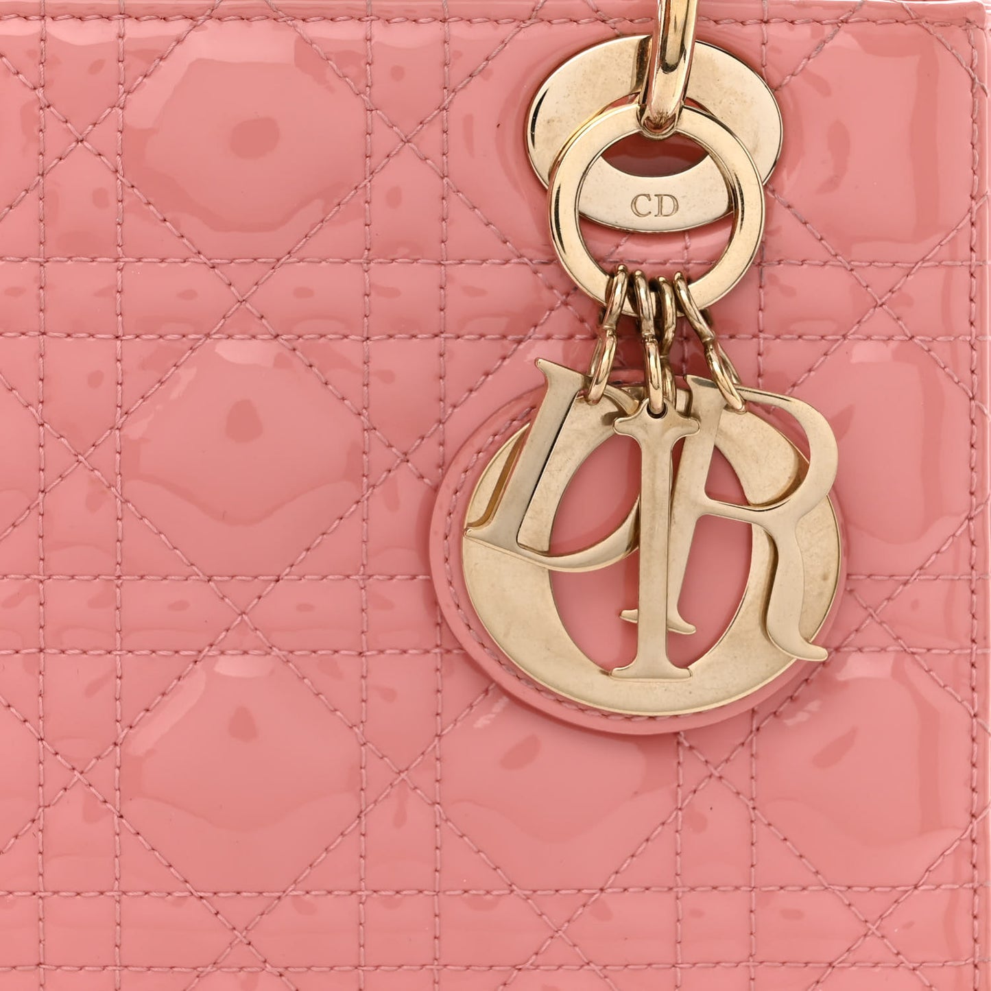 Patent Cannage Small Lady Dior Pink