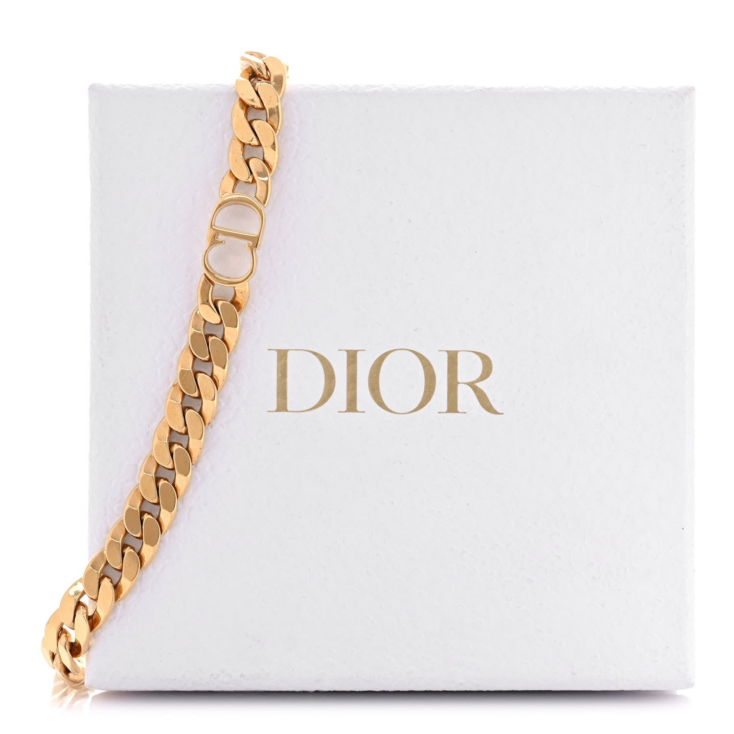 Christian Dior Metal Danseuse Etoile Chain Choker Necklace Gold 5 of 5