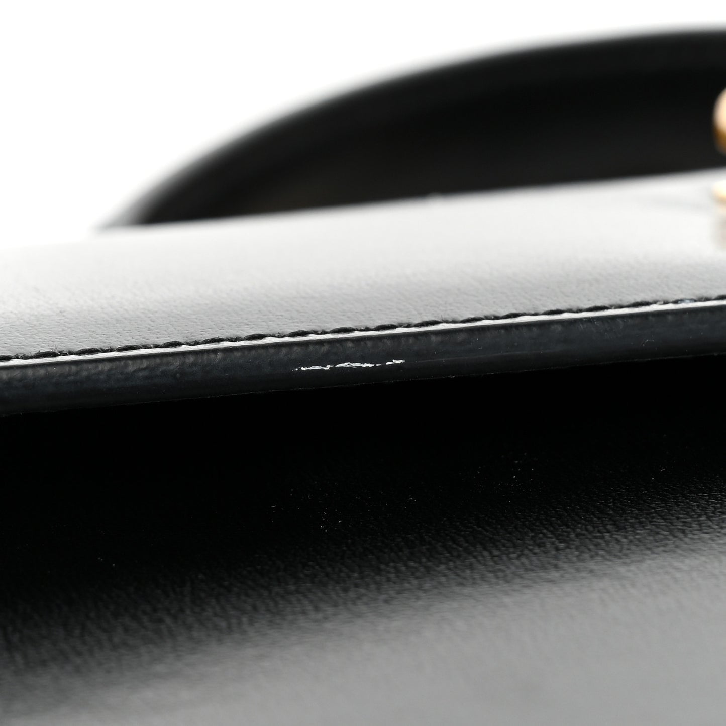 Calfskin Crystal Chain Jitney 1.4 Bag Black
