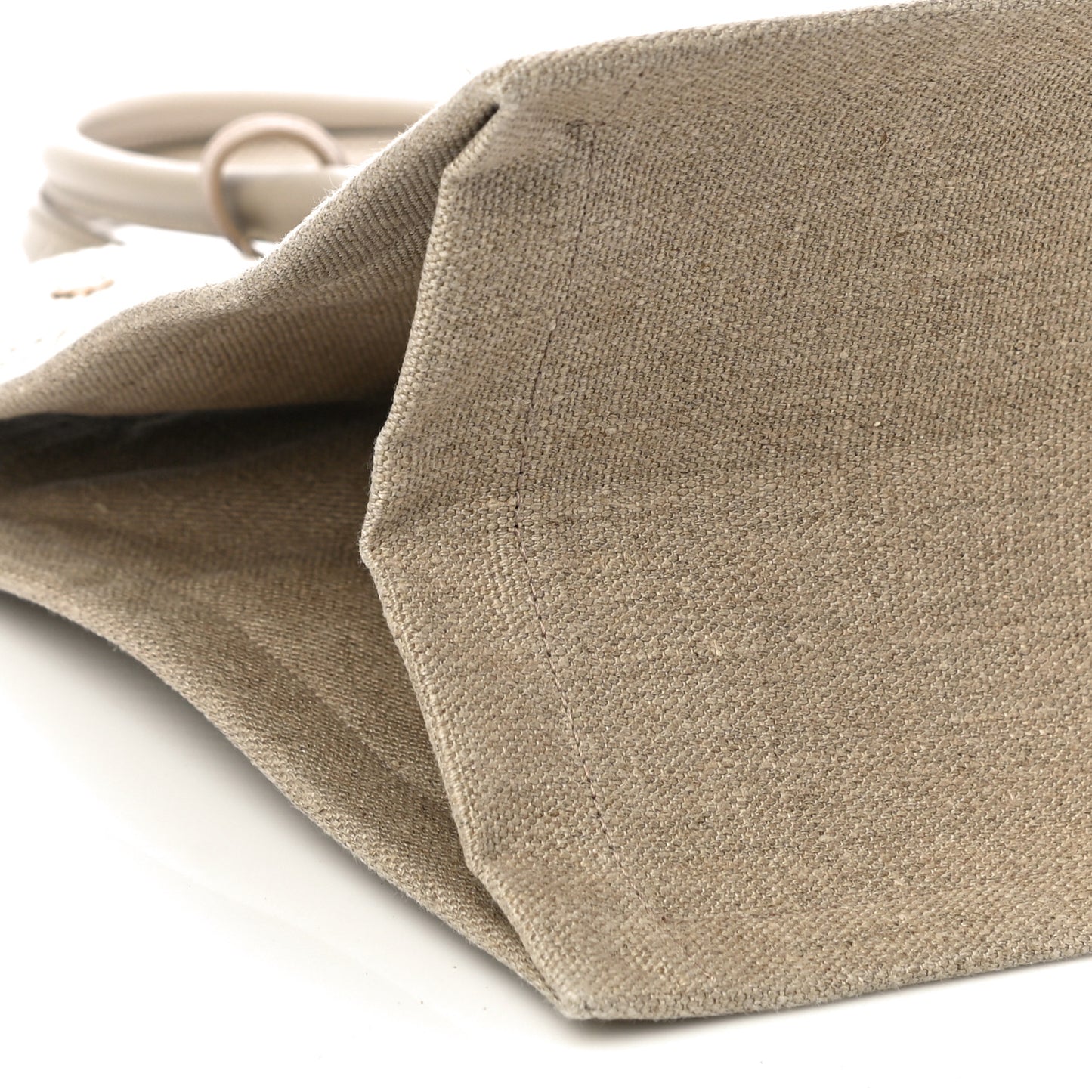 Linen Calfskin Small Rive Gauche Tote Beige Sea Salt