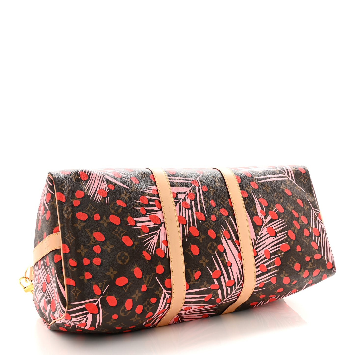 Monogram Jungle Dots Keepall Bandouliere 50 Sugar Pink Poppy