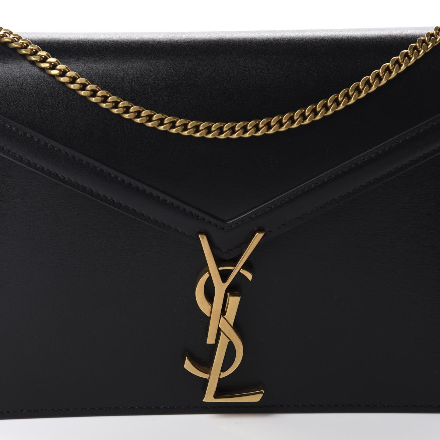 Smooth Calfskin Monogram Cassandra Clasp Bag Black