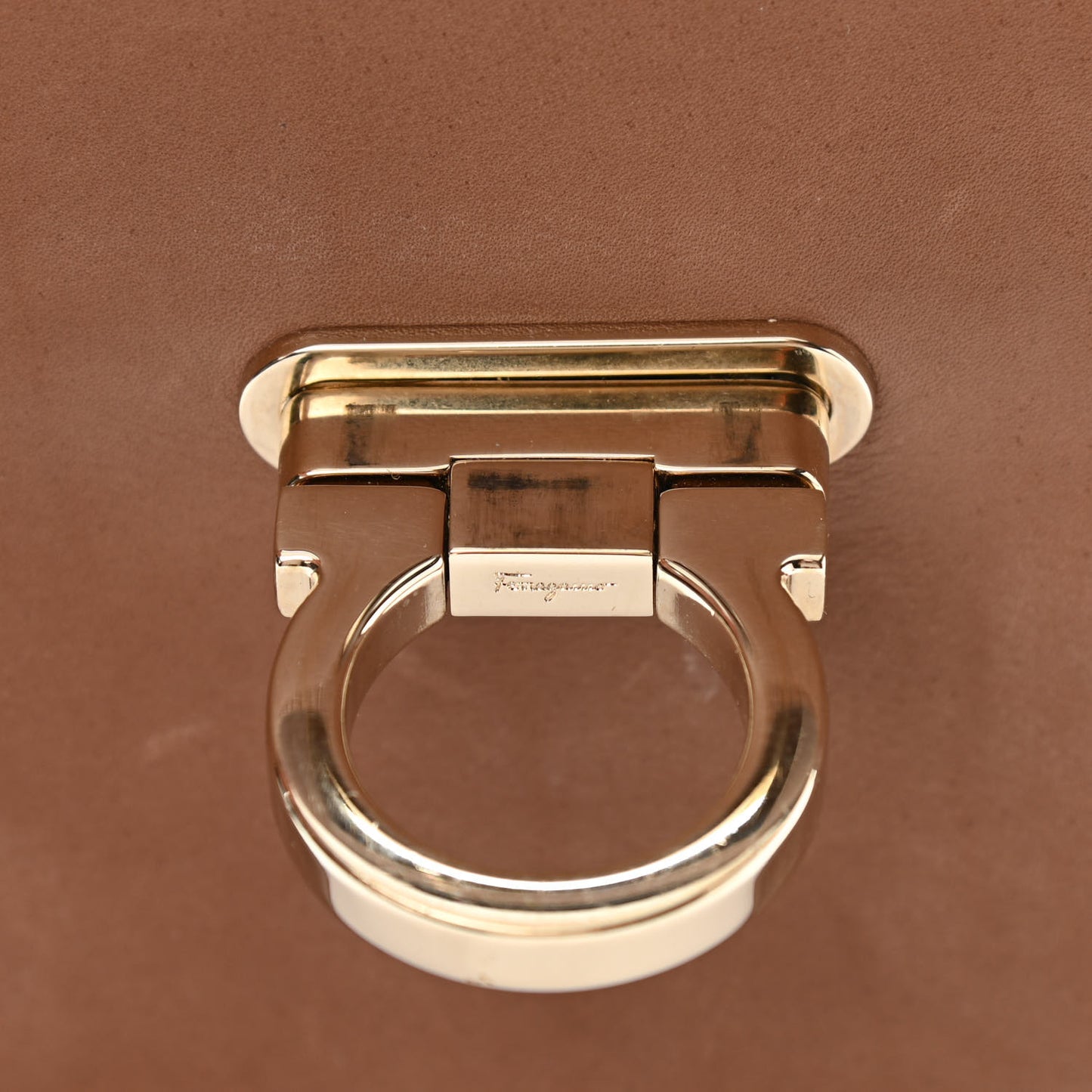Calfskin Sofia Rainbow Top Handle Bag Moka