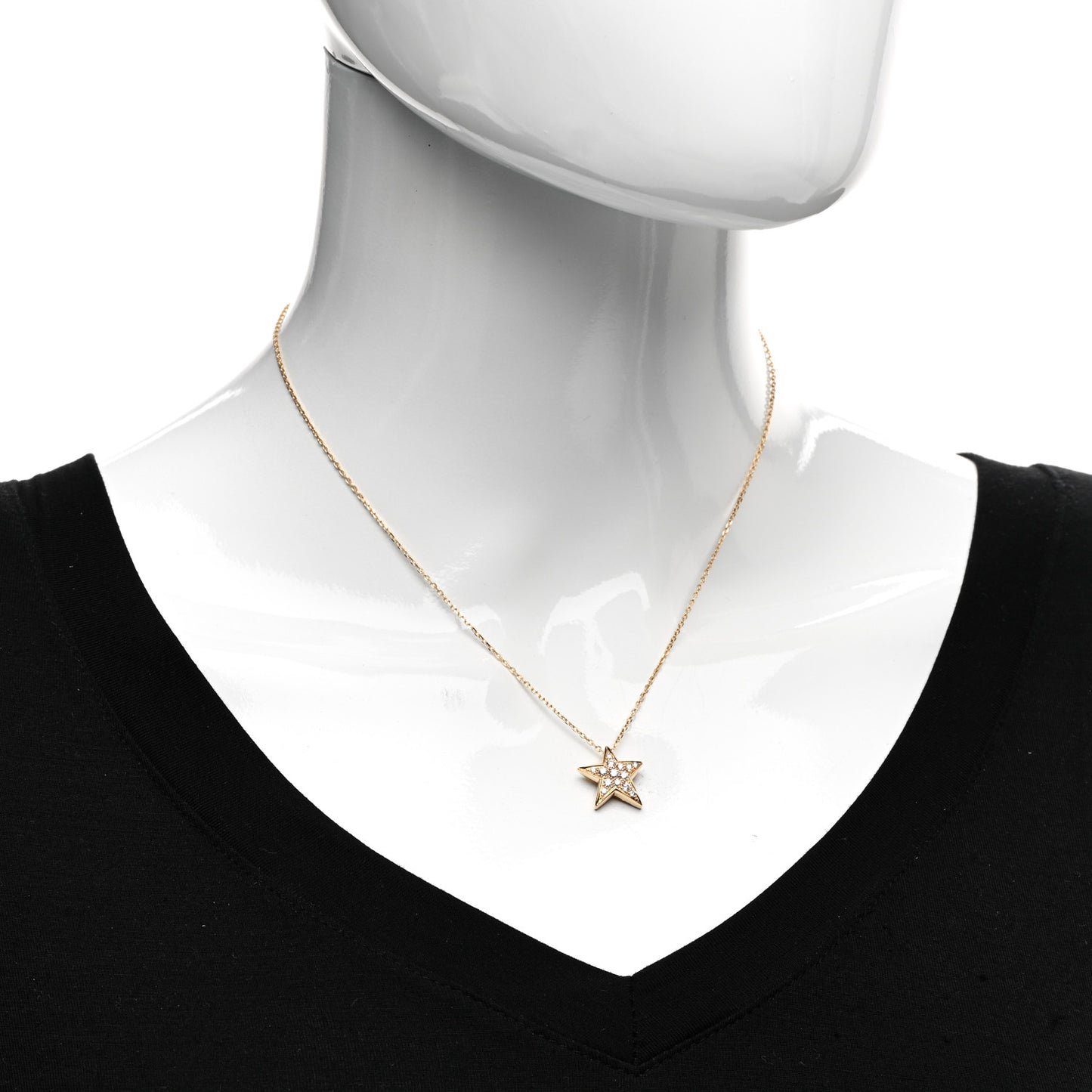 18K Yellow Gold Diamond Small Comete Geode Pendant Necklace