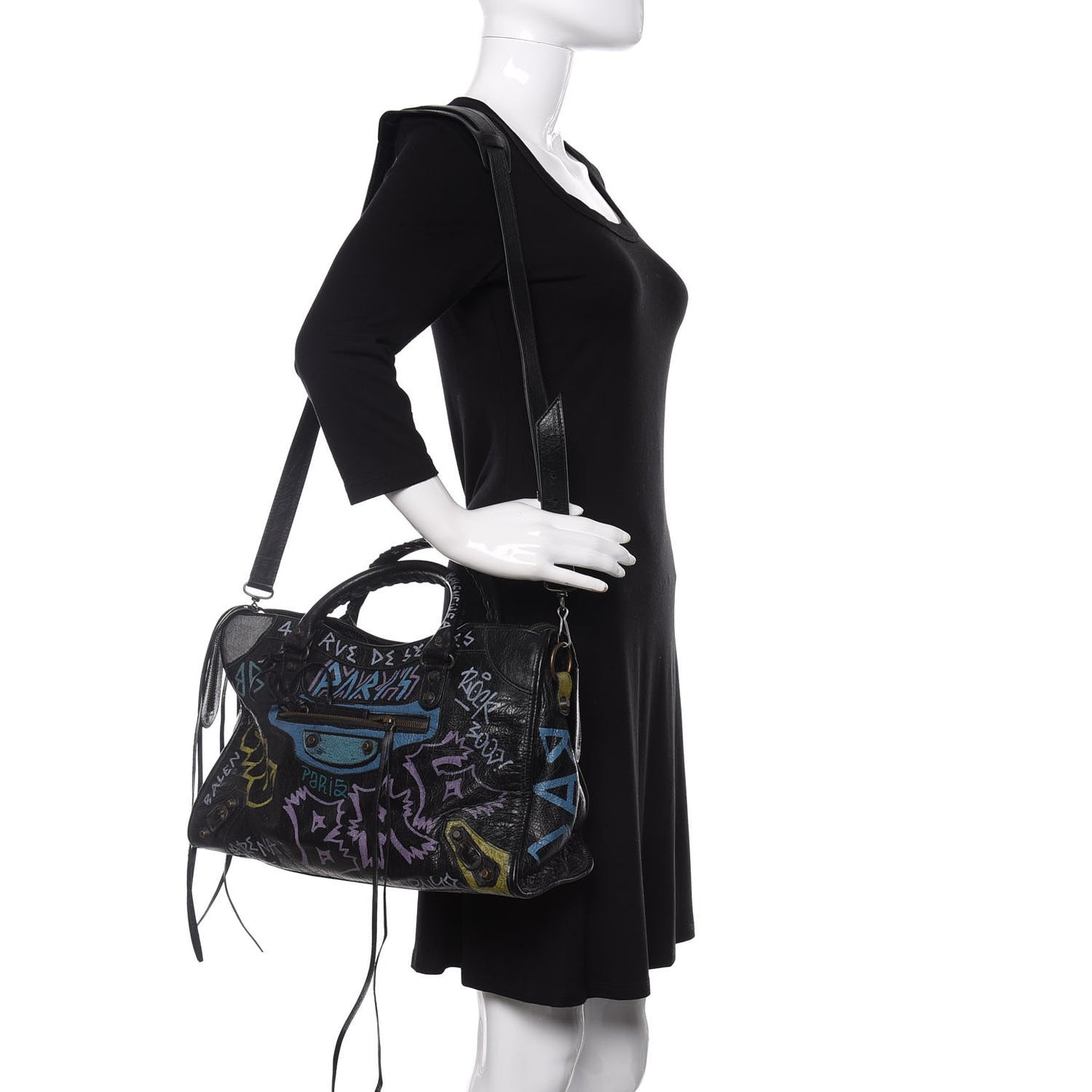 Agneau Graffiti All Over Classic Hardware City Black Multicolor