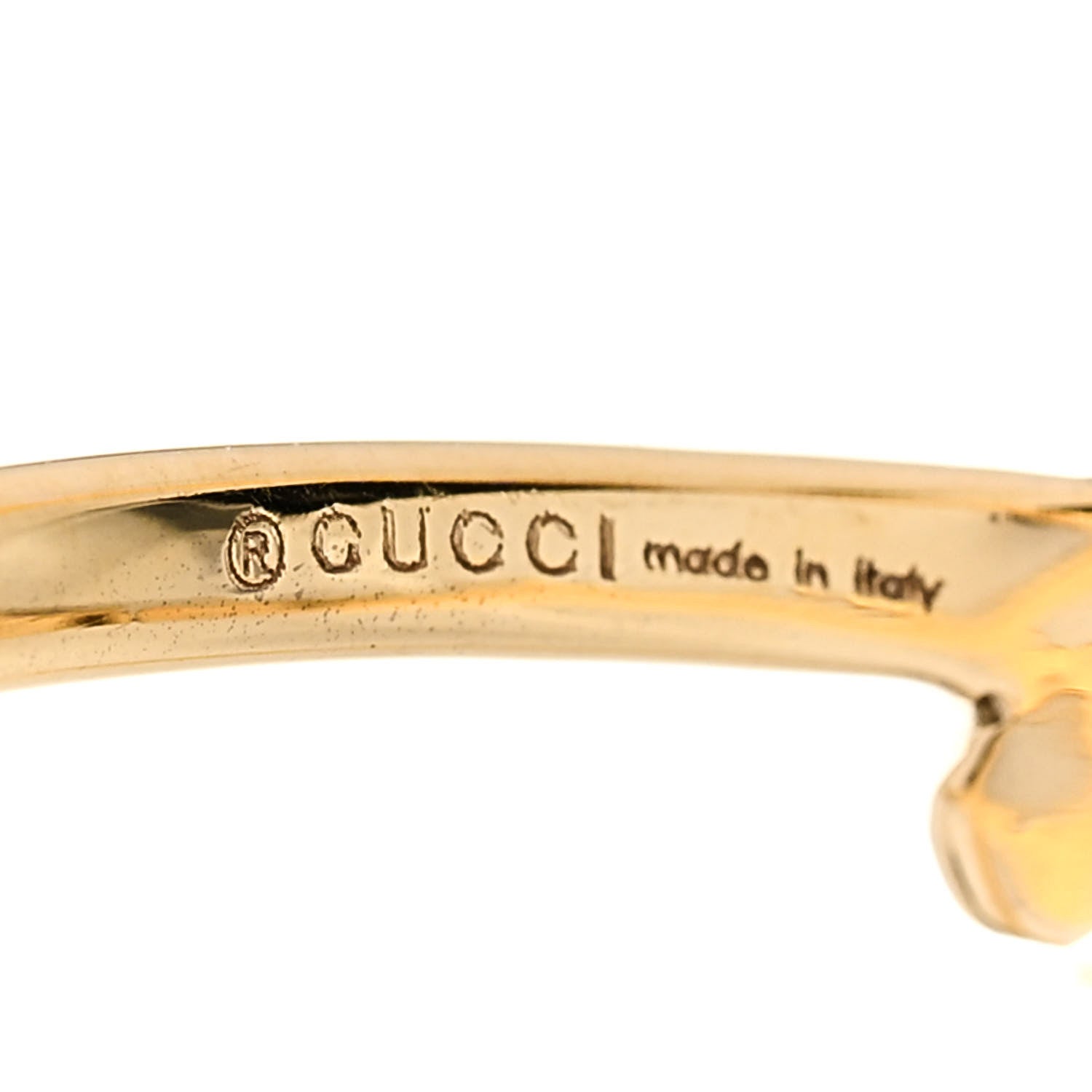 Gucci 18K Yellow Gold Diamond Running G Cross Ring 51 5.75 4 of 5