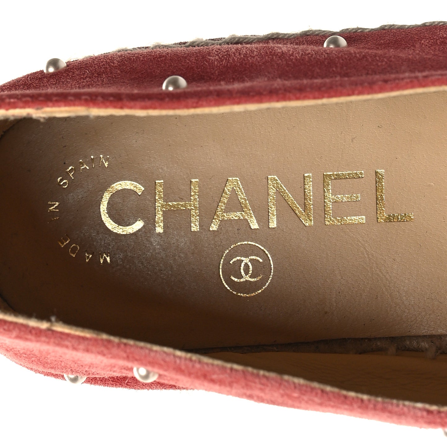 Suede Pearl CC Espadrilles 36 Pink Black