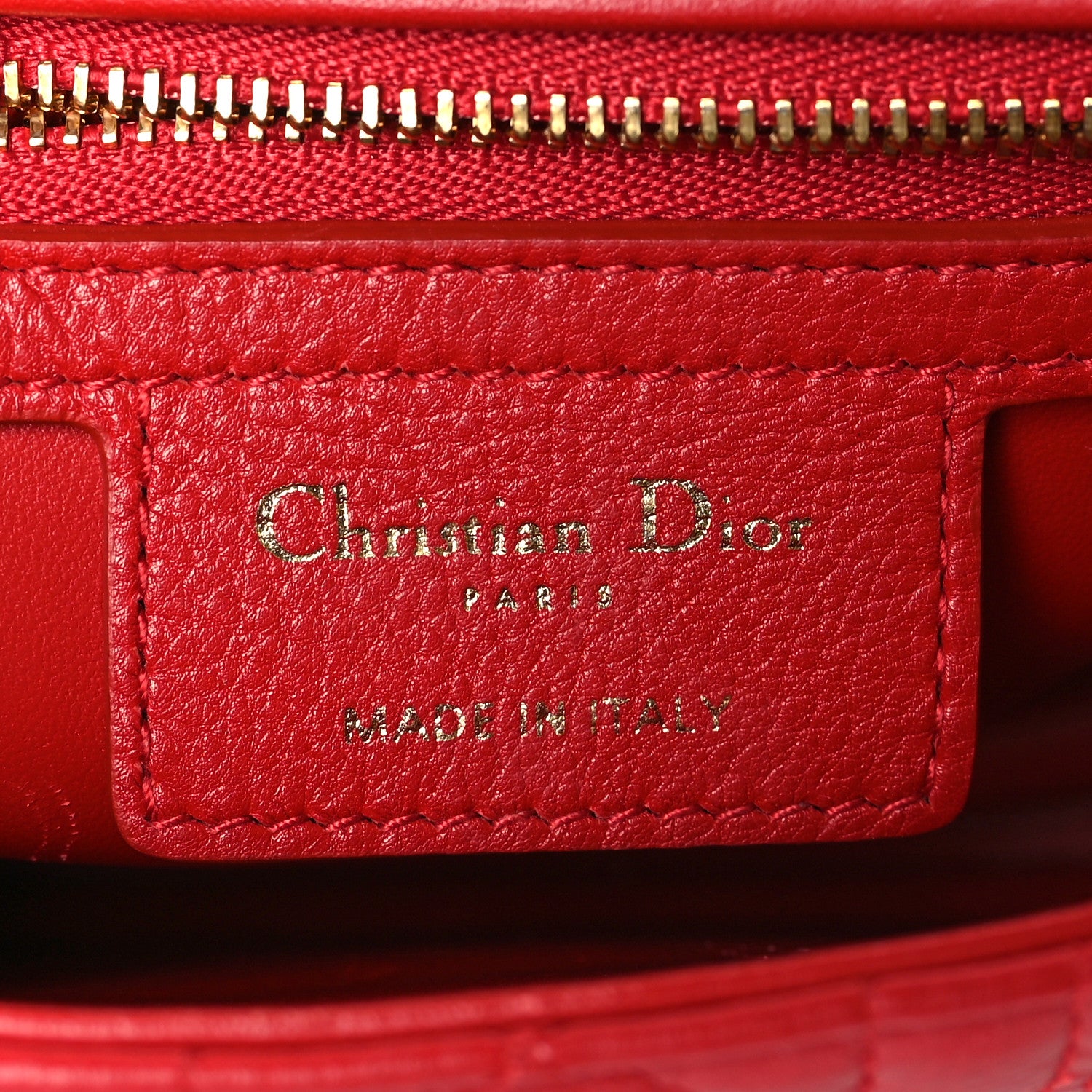 Christian Dior Calfskin Cannage Dioramour Small Caro Bag Bright Red 6 of 10