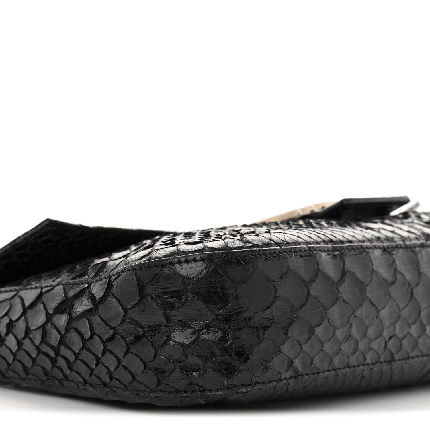 Fendi Snakeskin Baguette Black 9 of 12