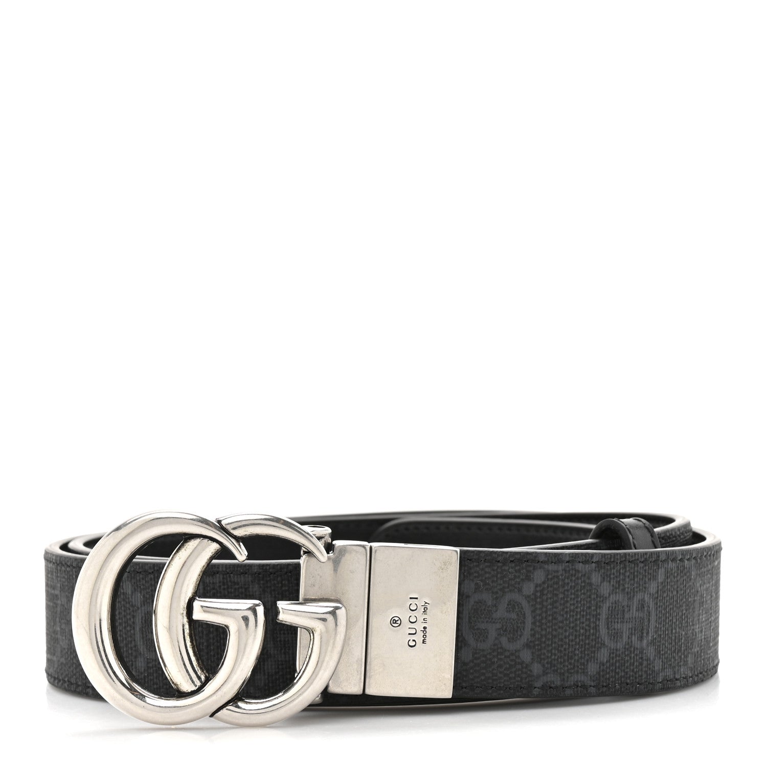 Gucci GG Supreme Monogram Plutone Calfskin Palladium Double G