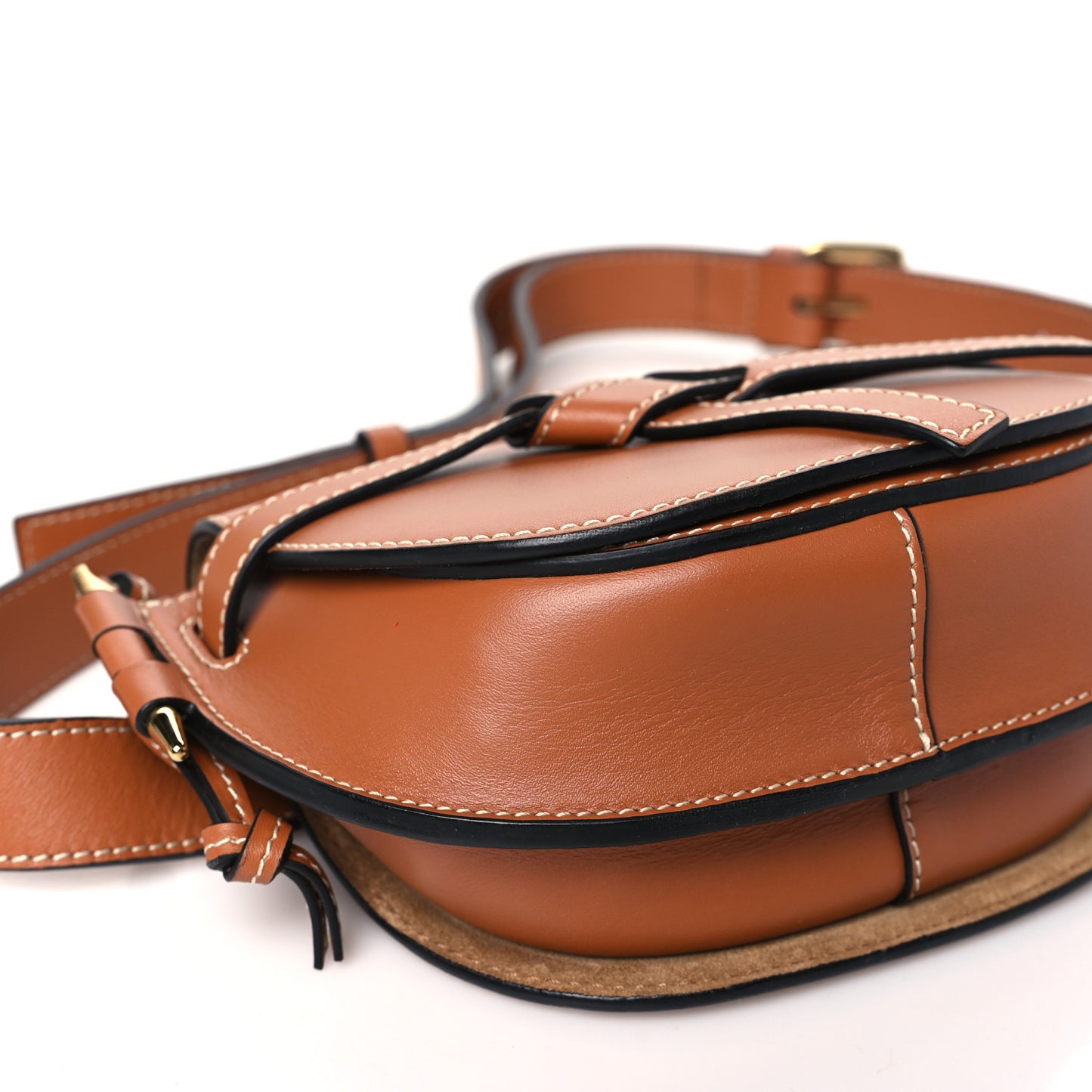 Calfskin Mini Gate Belt Bag Tan