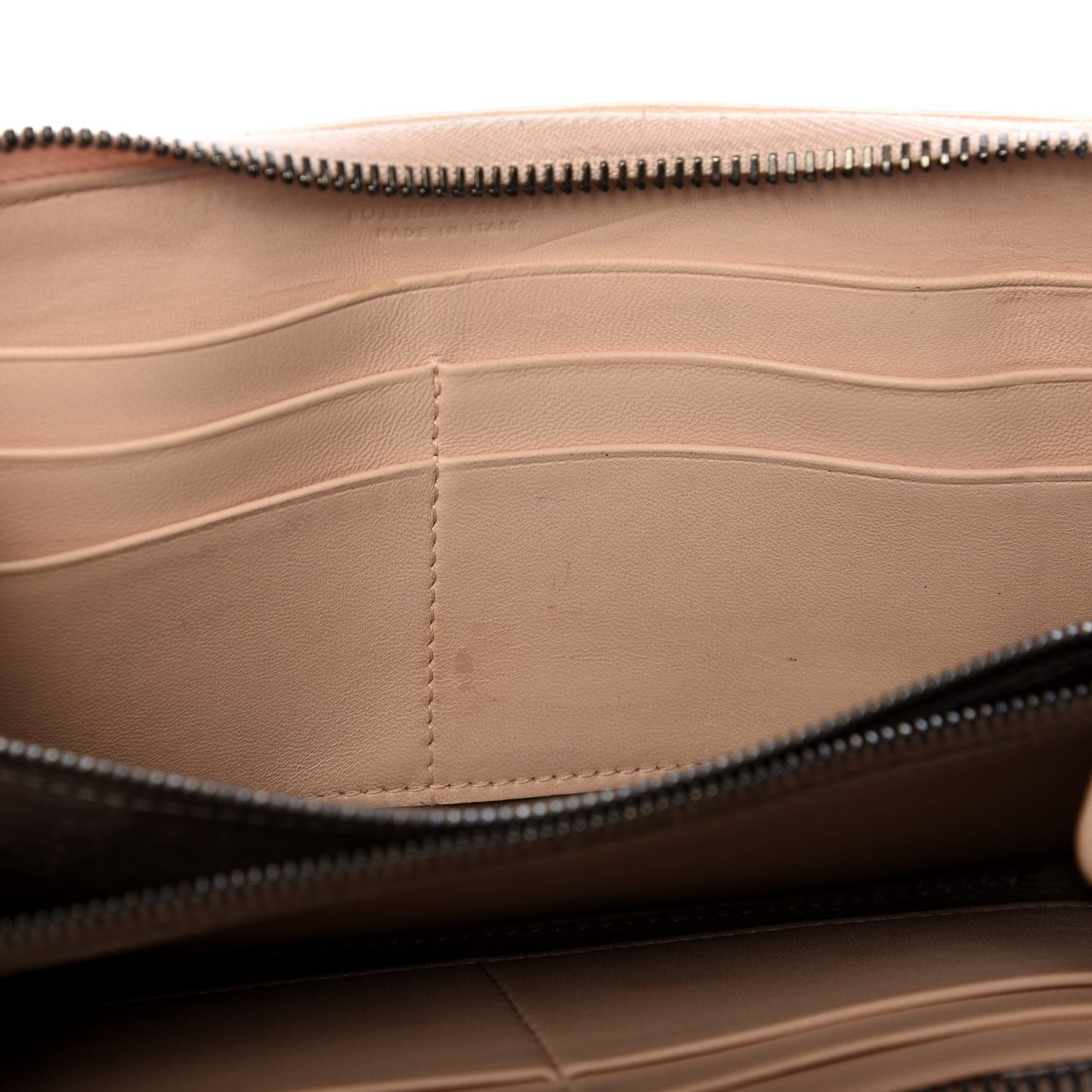 Nappa Intrecciato Zip Around Wallet Flamingo