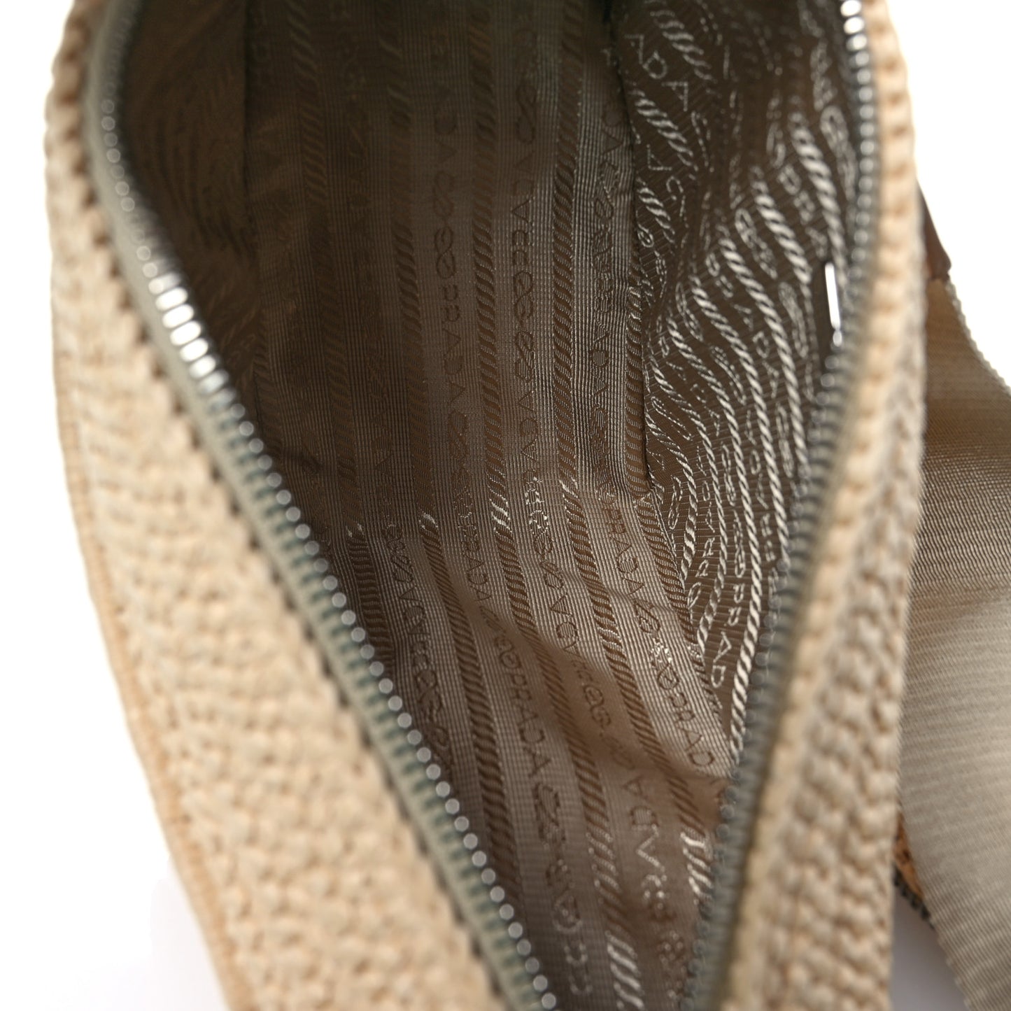 Yarn Raffia Effect Crochet Triangle Shoulder Bag Naturale