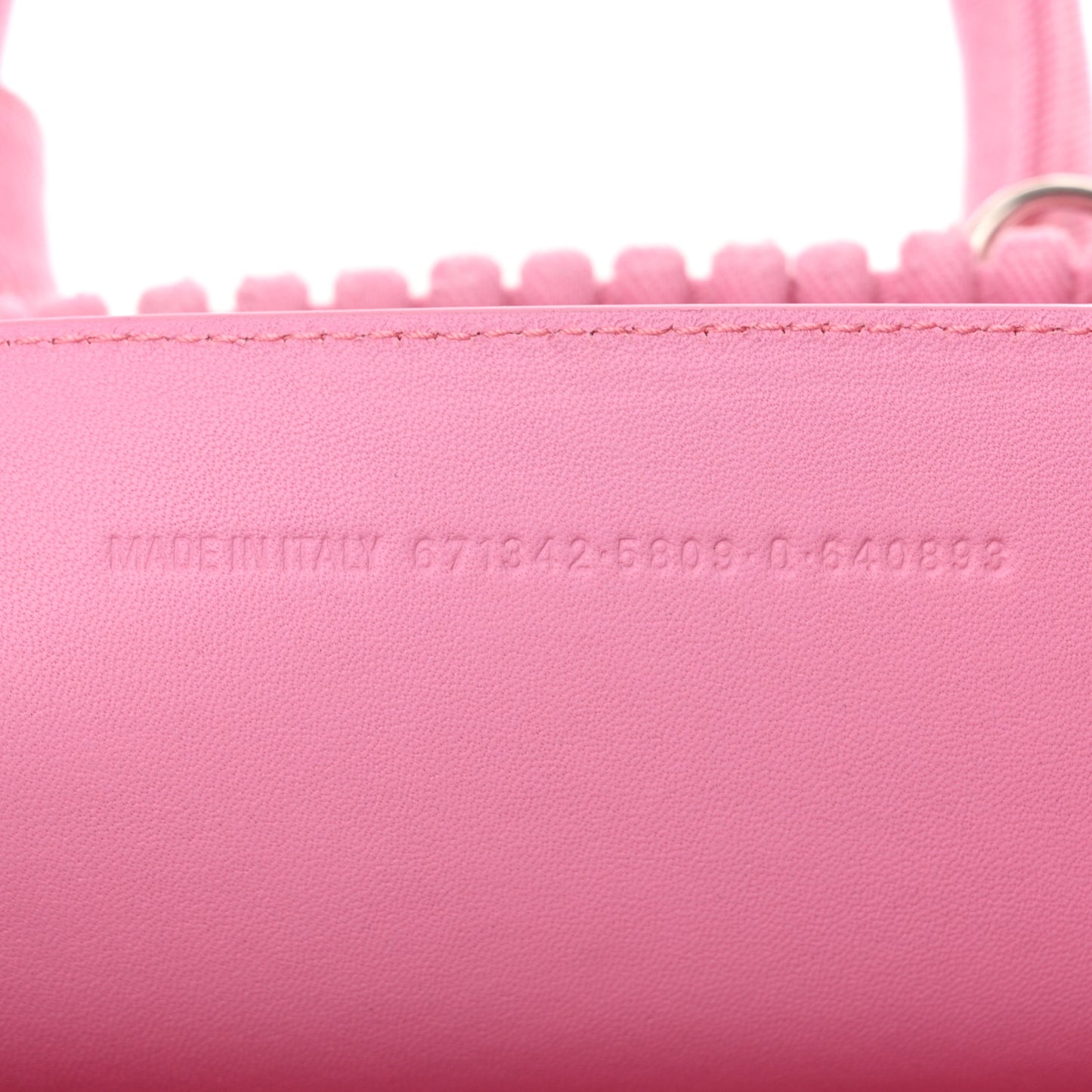 Washed Frayed Denim Braided XS Bistro Basket Pink