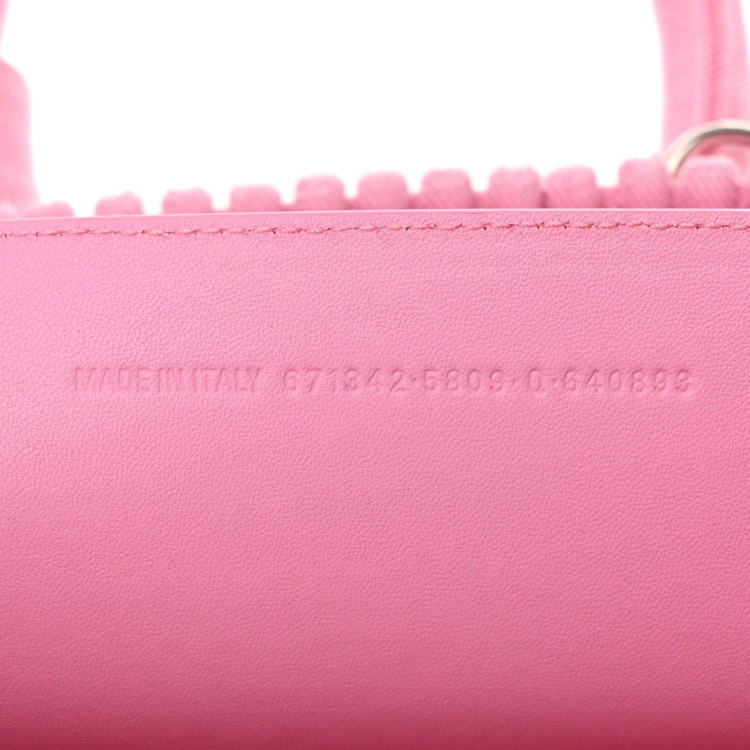 Balenciaga Washed Frayed Denim Braided XS Bistro Basket Pink 7 of 16