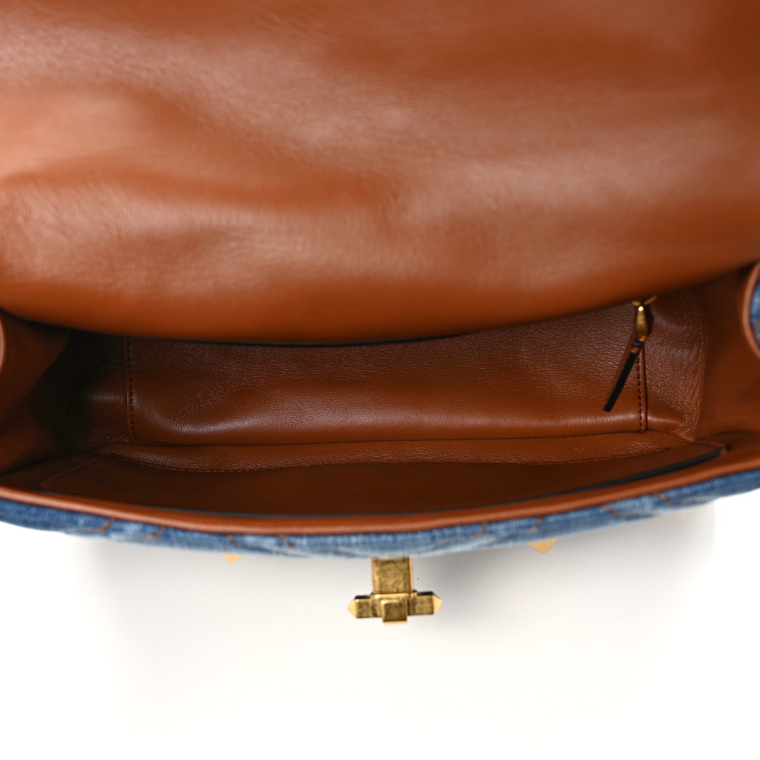 Valentino Garavani Denim Medium Roman Stud Shoulder Bag Light Denim Selleria 5 of 8