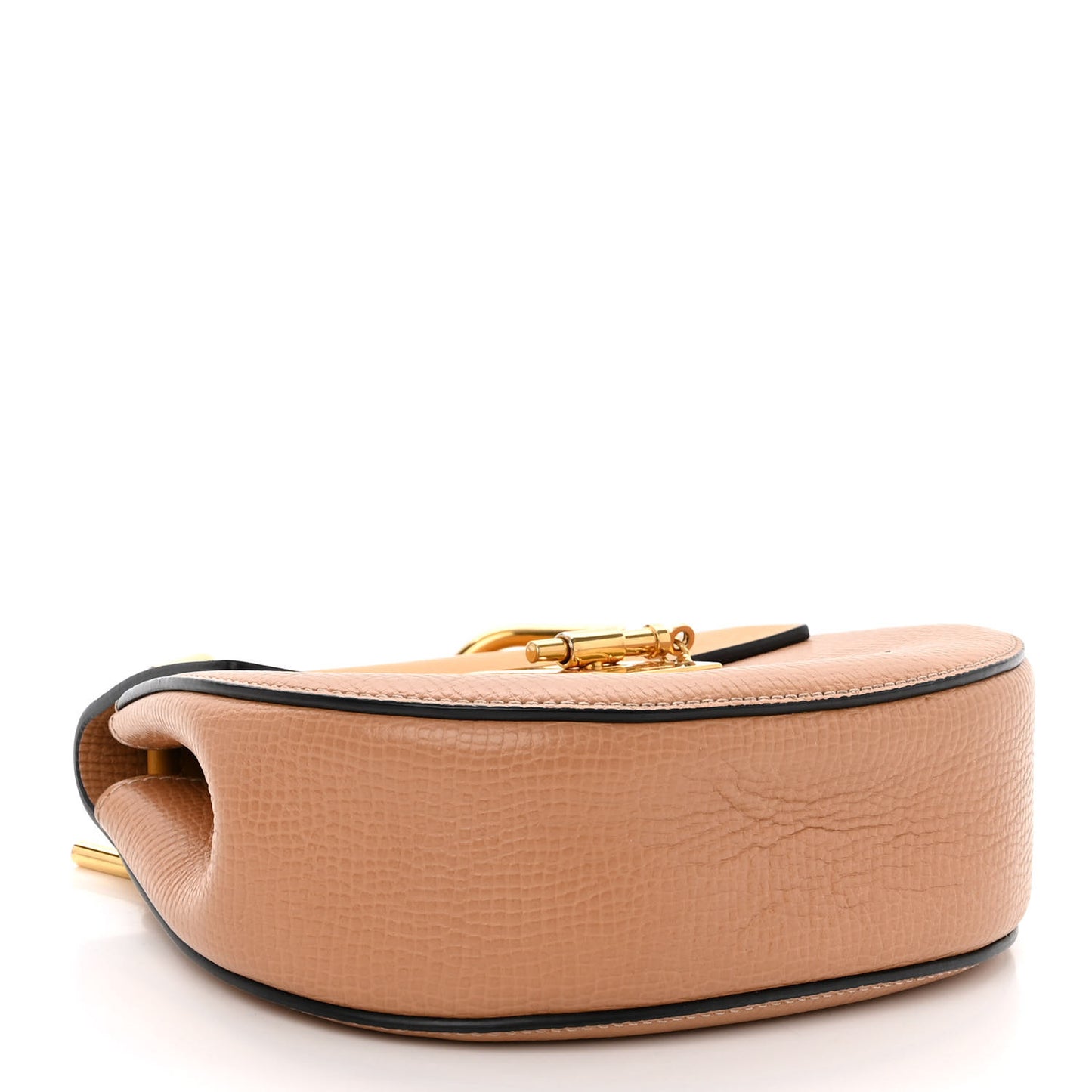 Grained Calfskin Lambskin Mini Drew Shoulder Bag Wet Sand Sunflower
