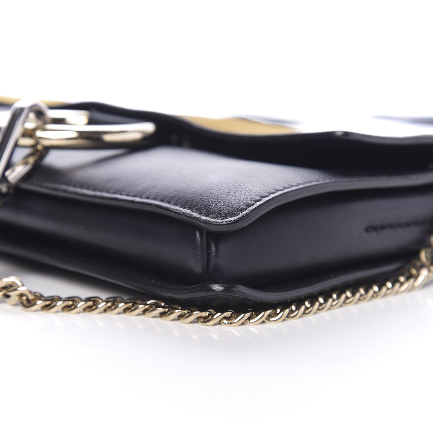 Suede Calfskin Small Faye Shoulder Bag Full Blue Mustard