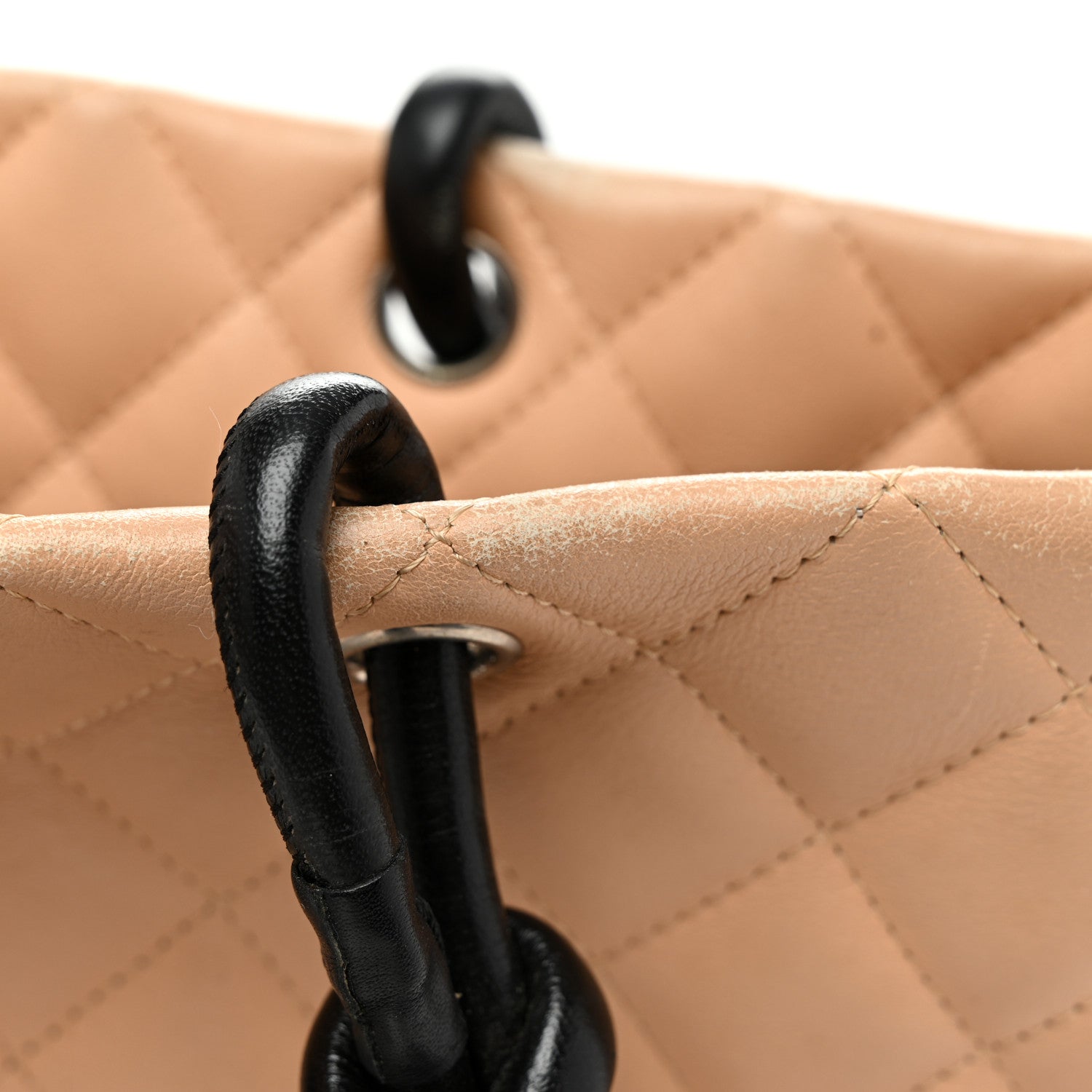 Chanel Calfskin Quilted Medium Cambon Tote Beige Black 12 of 13