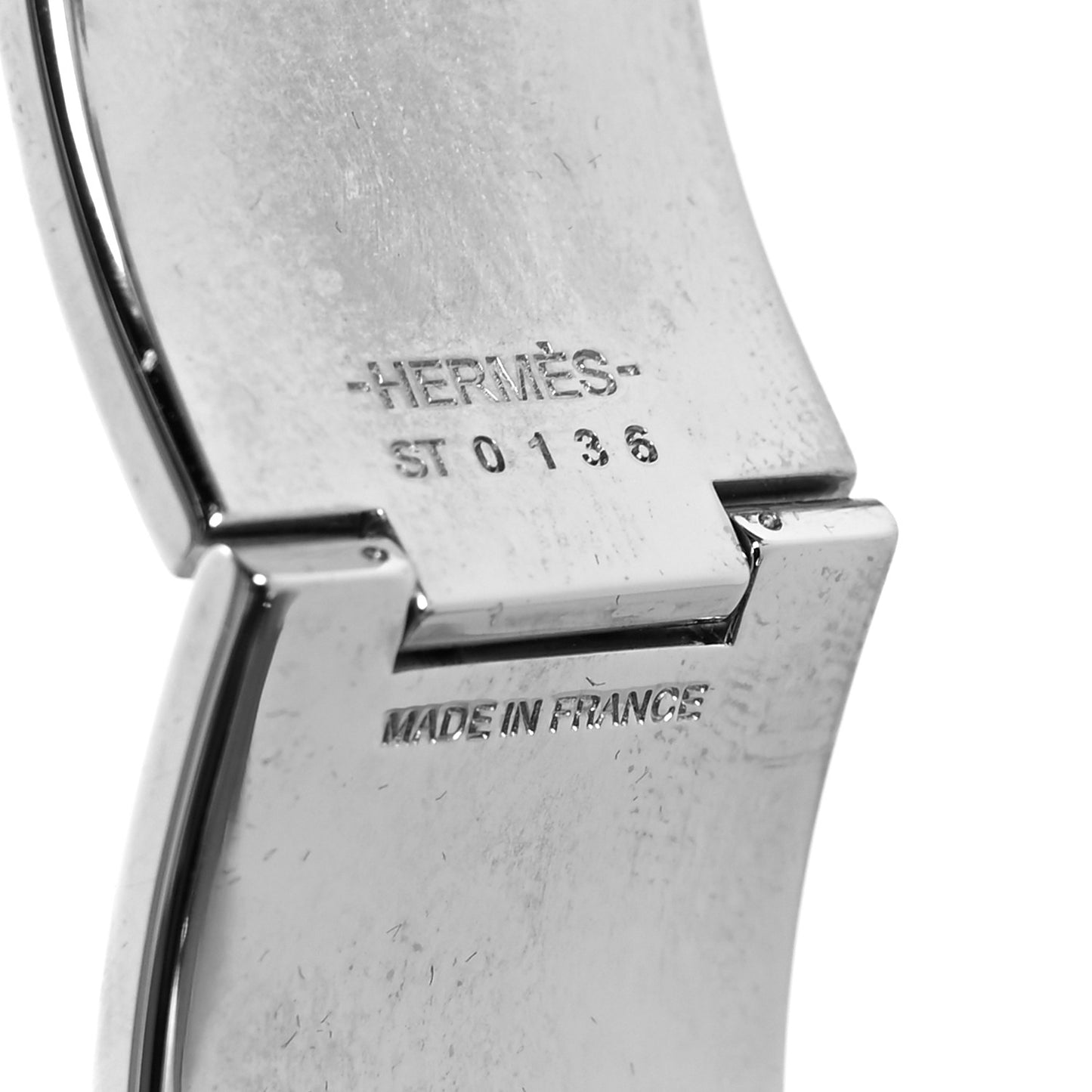 Enamel Wide Clic Clac H Bracelet PM White