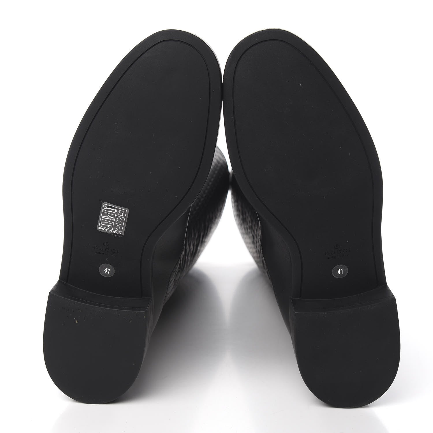 Gucci Microguccissima Knee High Riding Boots 41 Black 5 of 9