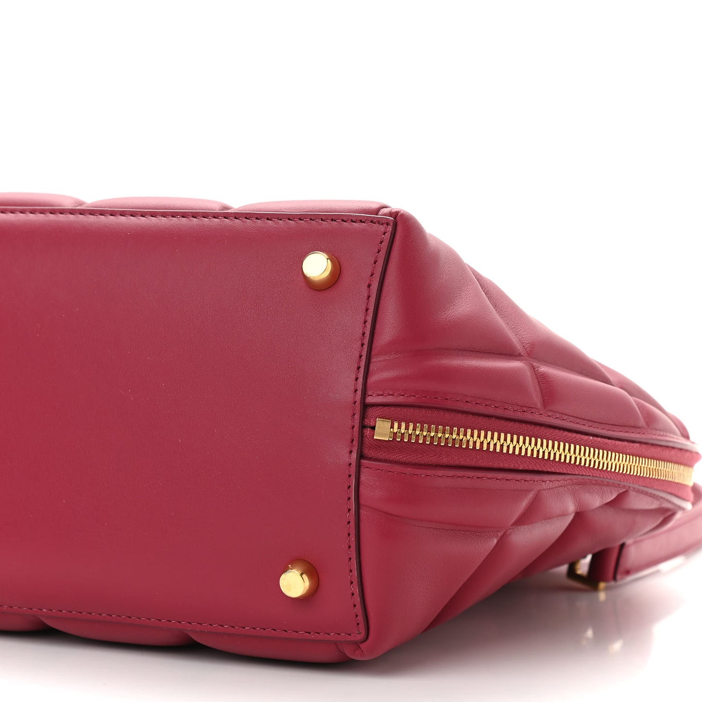 Butter Calfskin Padded Swoop Amaranto