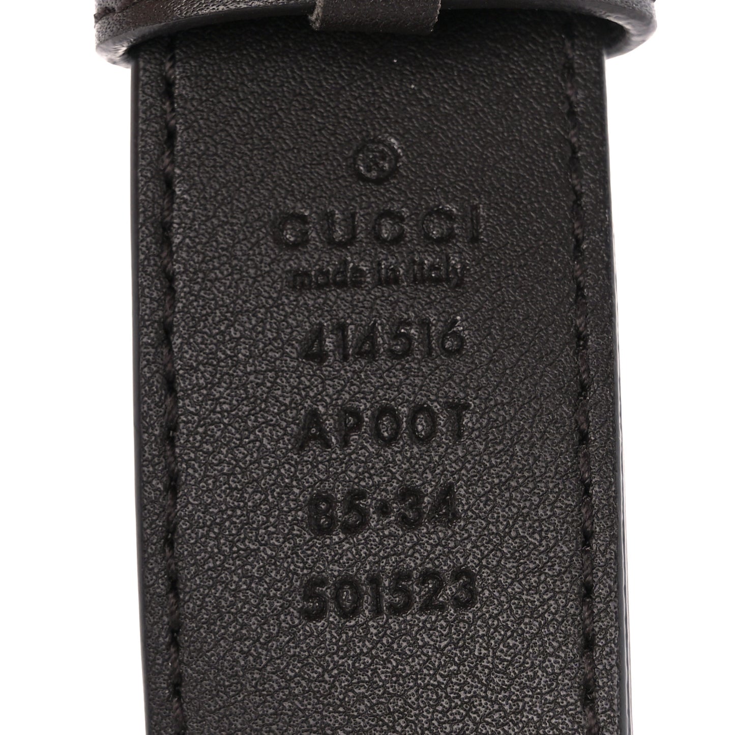Moon Calfskin Double G 30mm Belt 80 32 Dark Cocoa