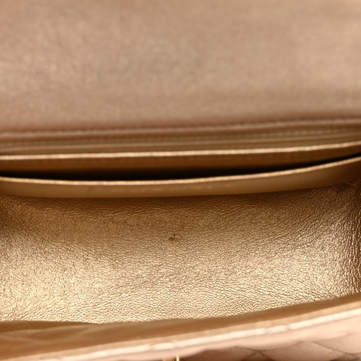 Metallic Lambskin Quilted Mini Square Flap