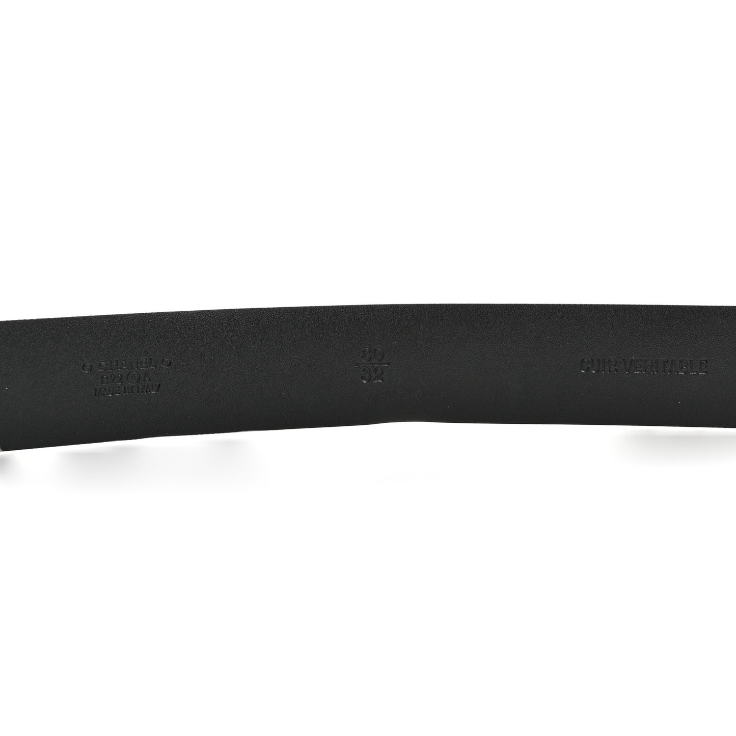 Calfskin Enamel CC Belt 80 32 White