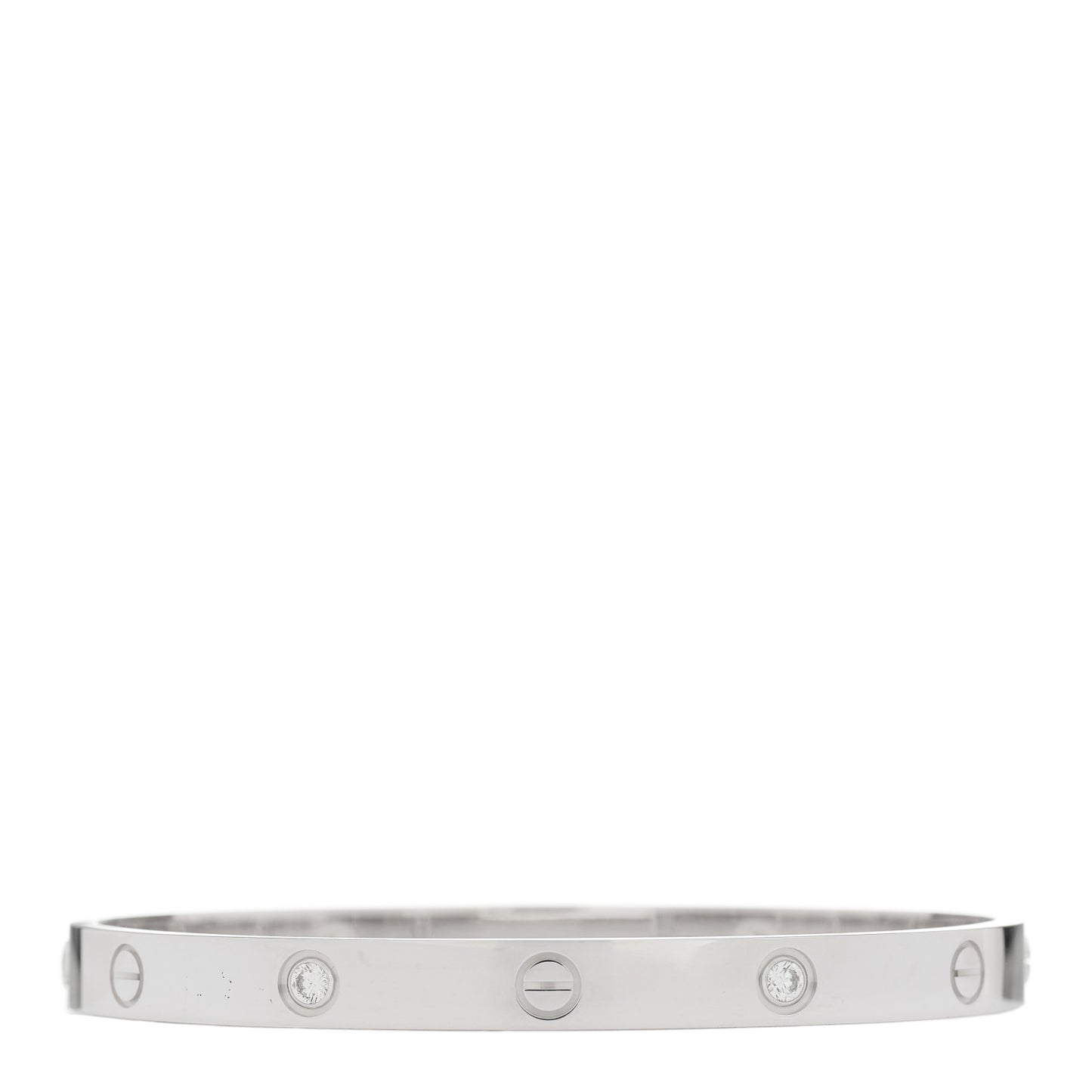 18K White Gold 4 Diamond Love Bracelet 19