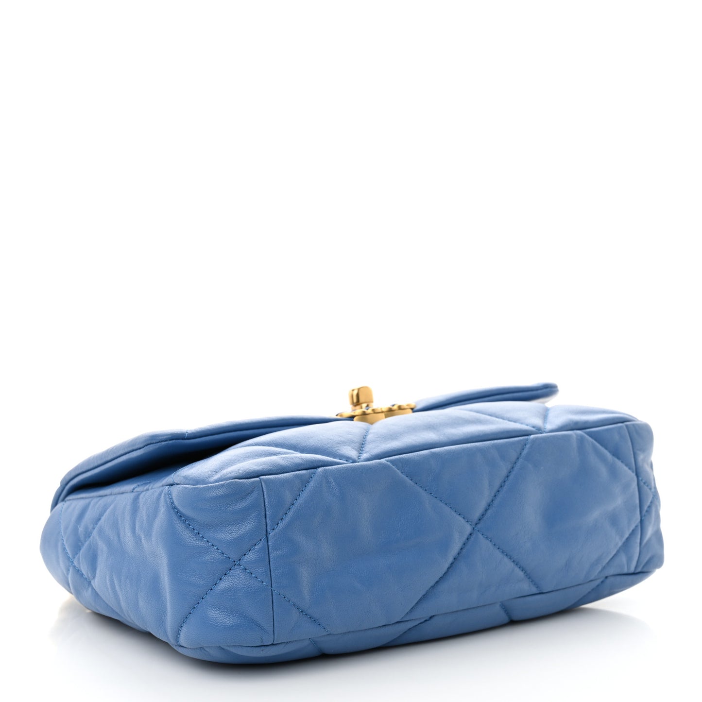 Lambskin Quilted Medium Chanel 19 Flap Blue