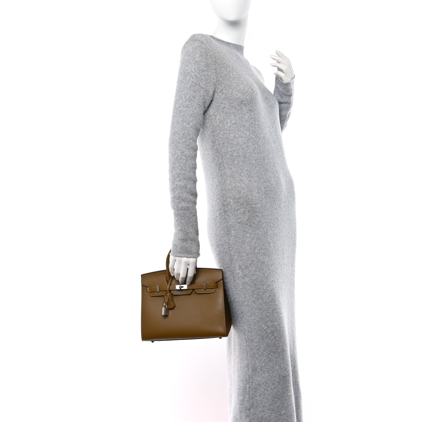 Madame Calfskin Birkin Sellier 25 Bronze Dore