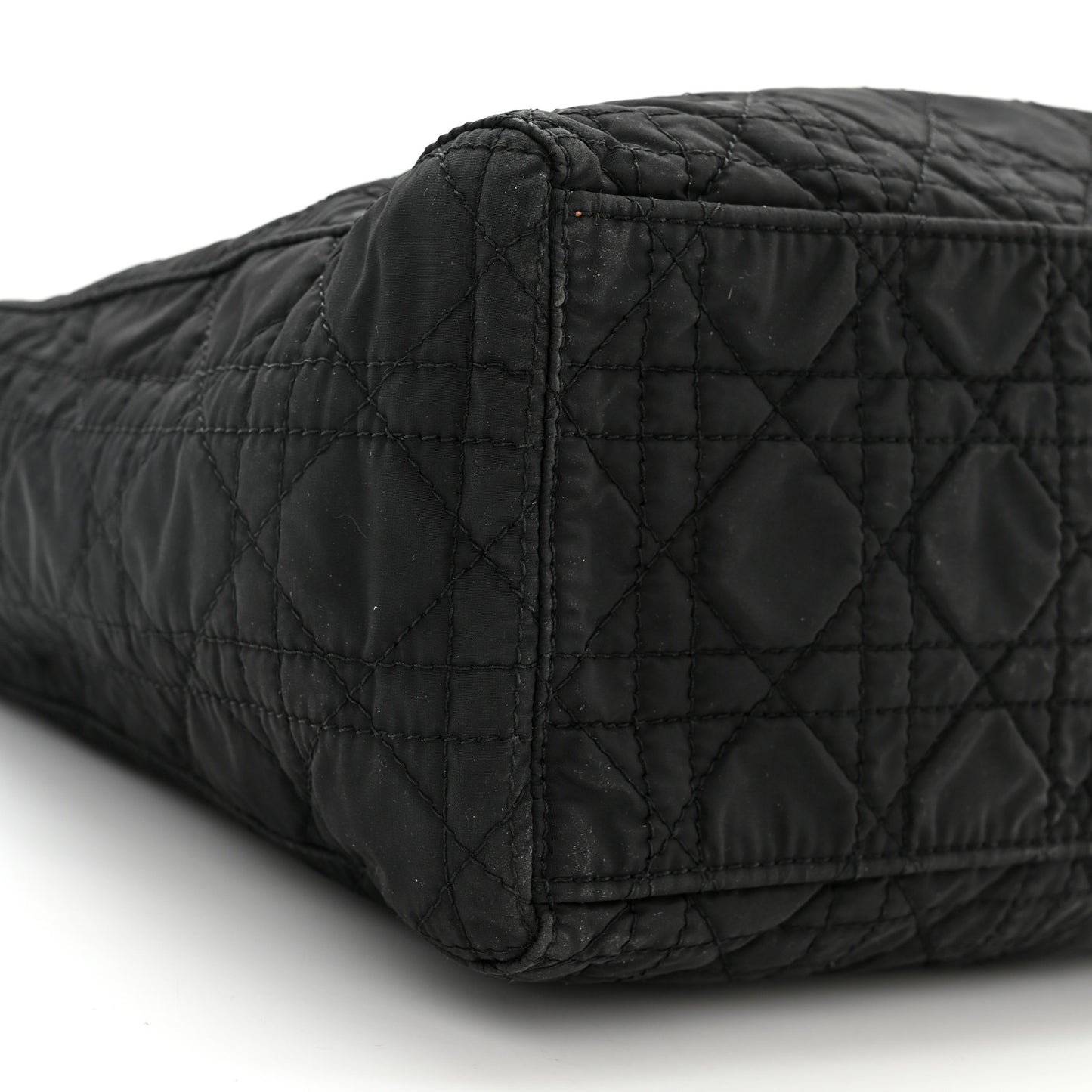 Nylon Cannage Medium Lady Dior Black