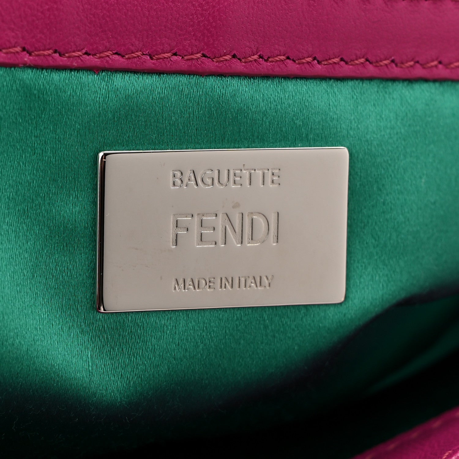 Fendi Sequin Paillettes Shiny Nappa Sex and the City Baguette Fuchsia Magenta 6 of 10