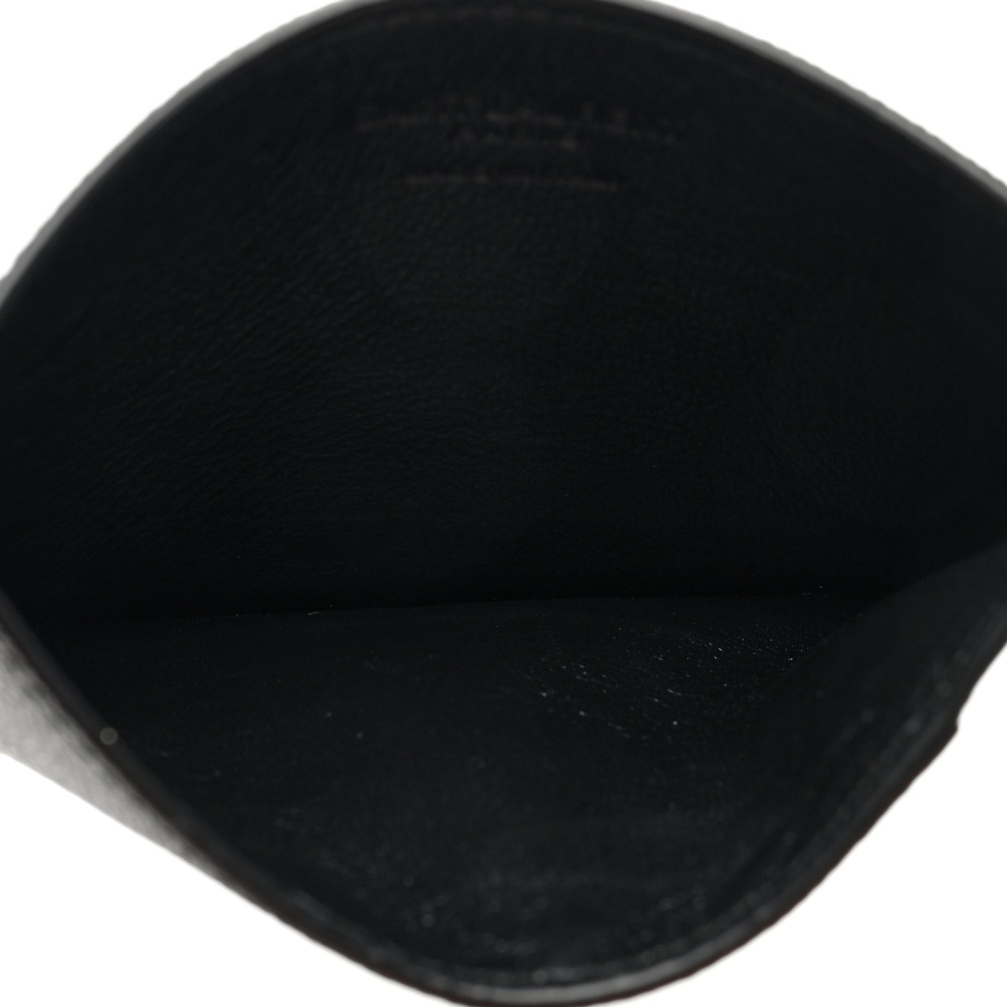 Grain De Poudre Calfskin Uptown Card Holder Black