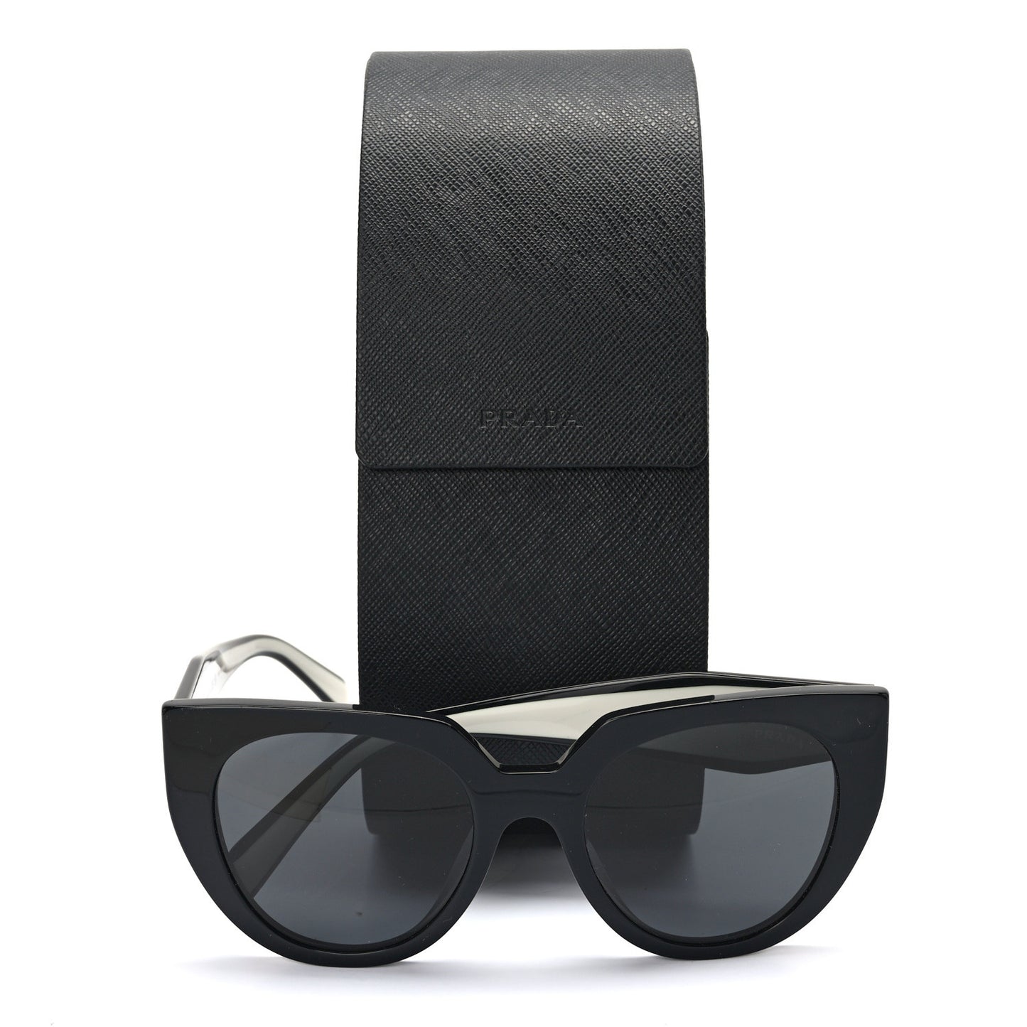 Acetate Sunglasses SPR 14W Black White
