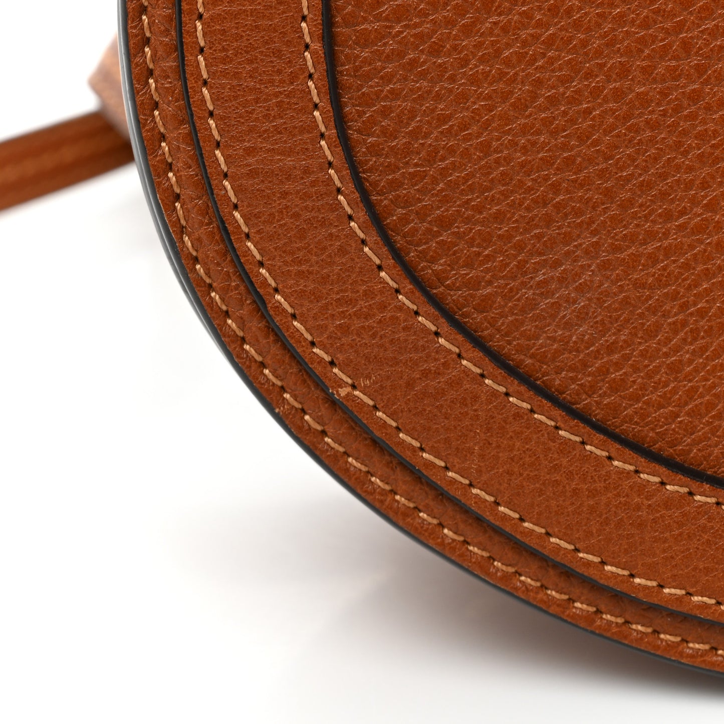 Calfskin Suede Medium Nile Bracelet Bag Caramel
