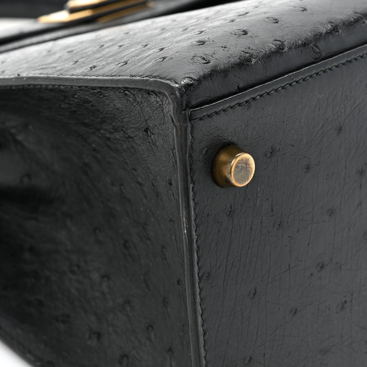 Ostrich Kelly Sellier 28 Black