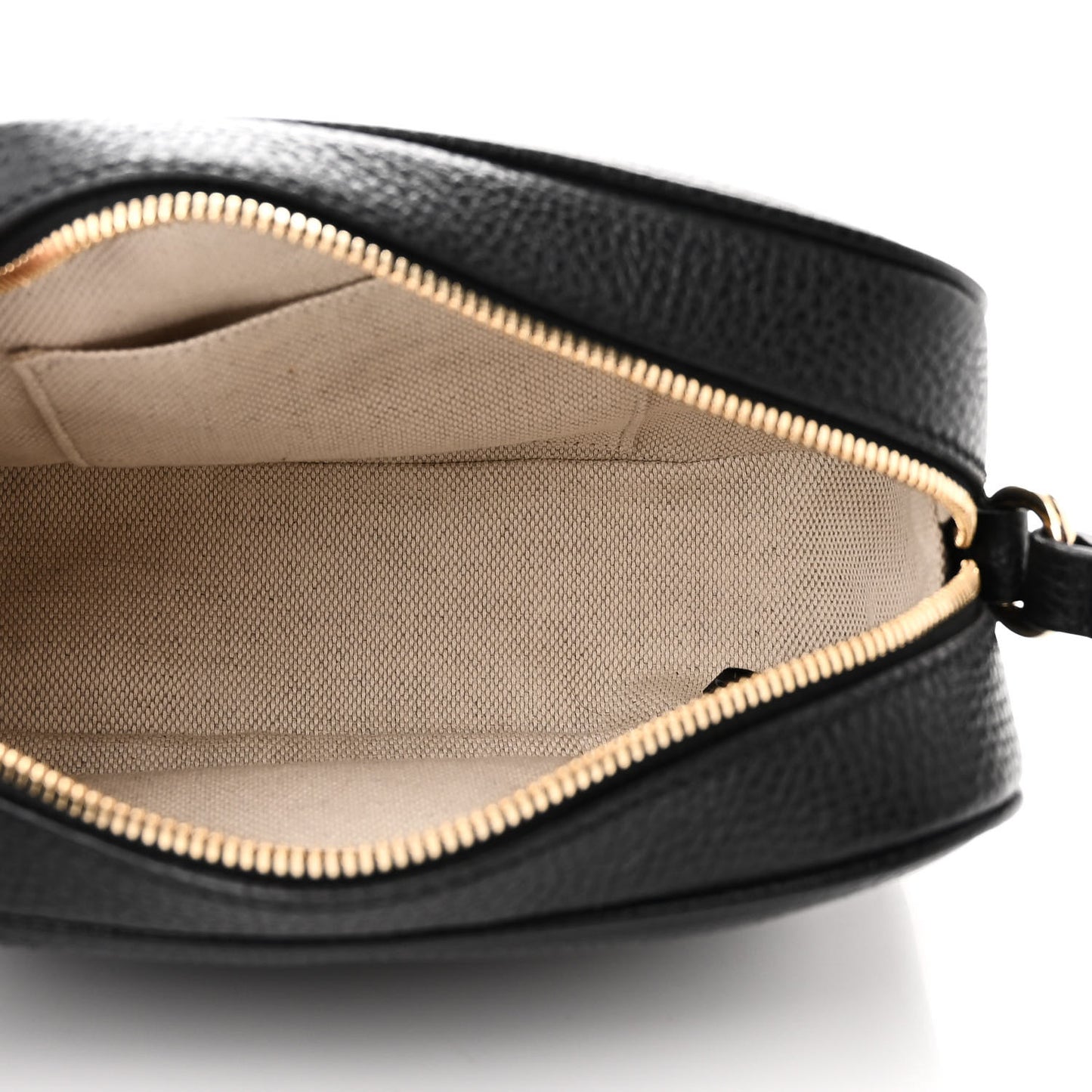 Pebbled Calfskin Small Soho Disco Bag Black