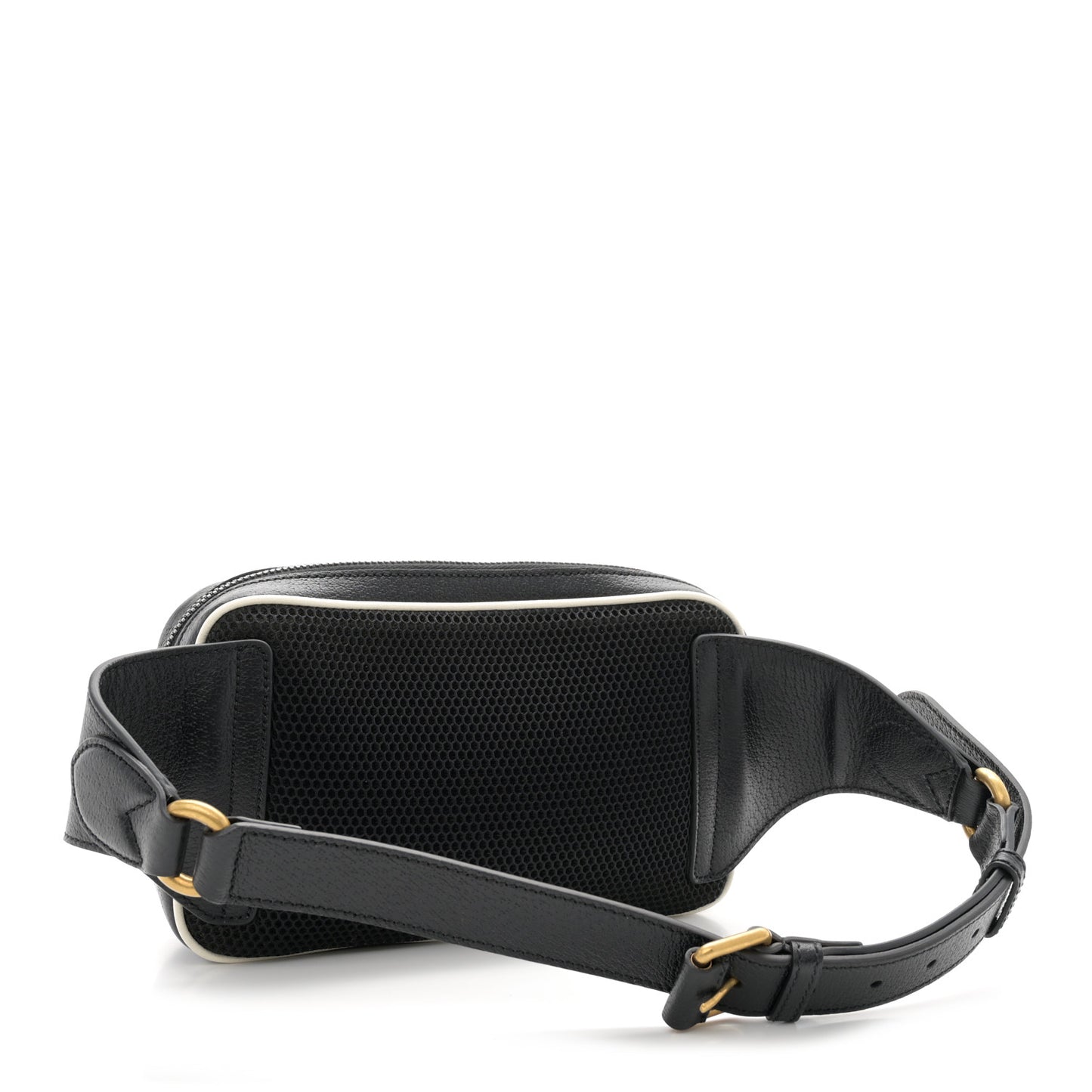 X ADIDAS Textured Dollar Calfskin Belt Bag Black