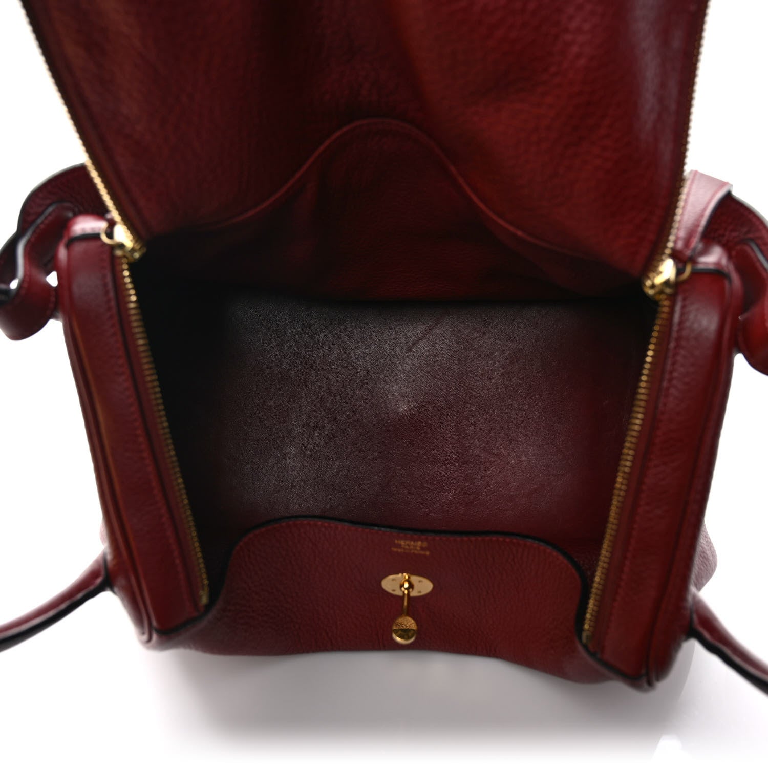 Hermes Taurillon Clemence Lindy 34 Rouge H 4 of 9