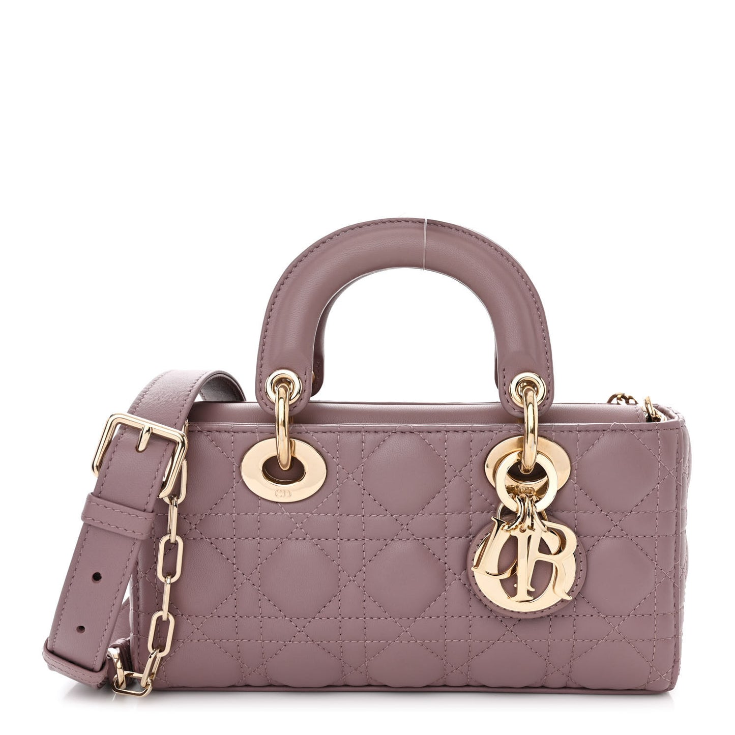 Lambskin Cannage Small Lady D-Joy Peony Pink